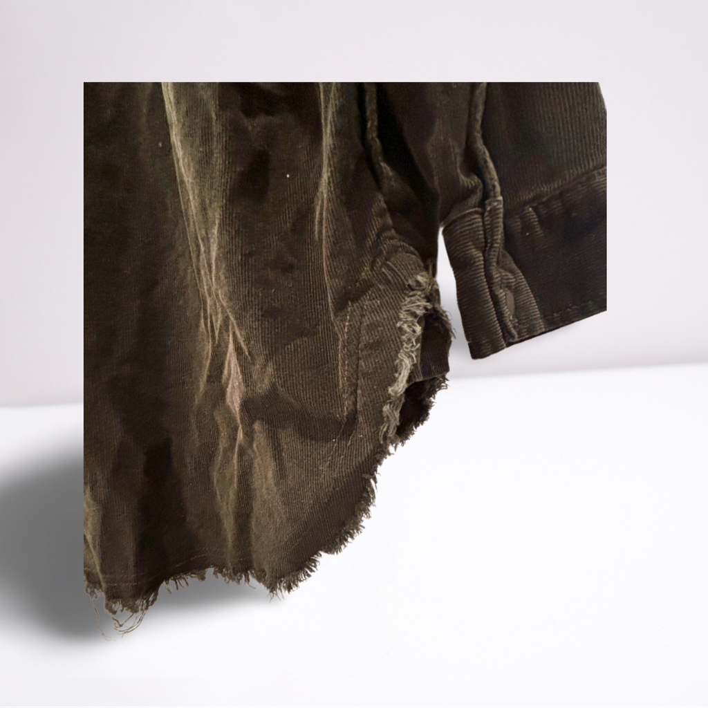 Offline by Aerie Corduroy Quarter-Zip Top - Women - Black - Size Large  Long Sleeve, Collared, Pockets - Very Good - Pic 6