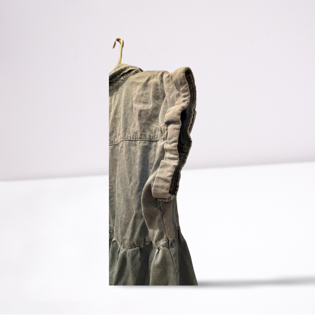 Used Savanna Jane Womens Jean Dress - Short Sleeve Knee Length | Light Blue | Large