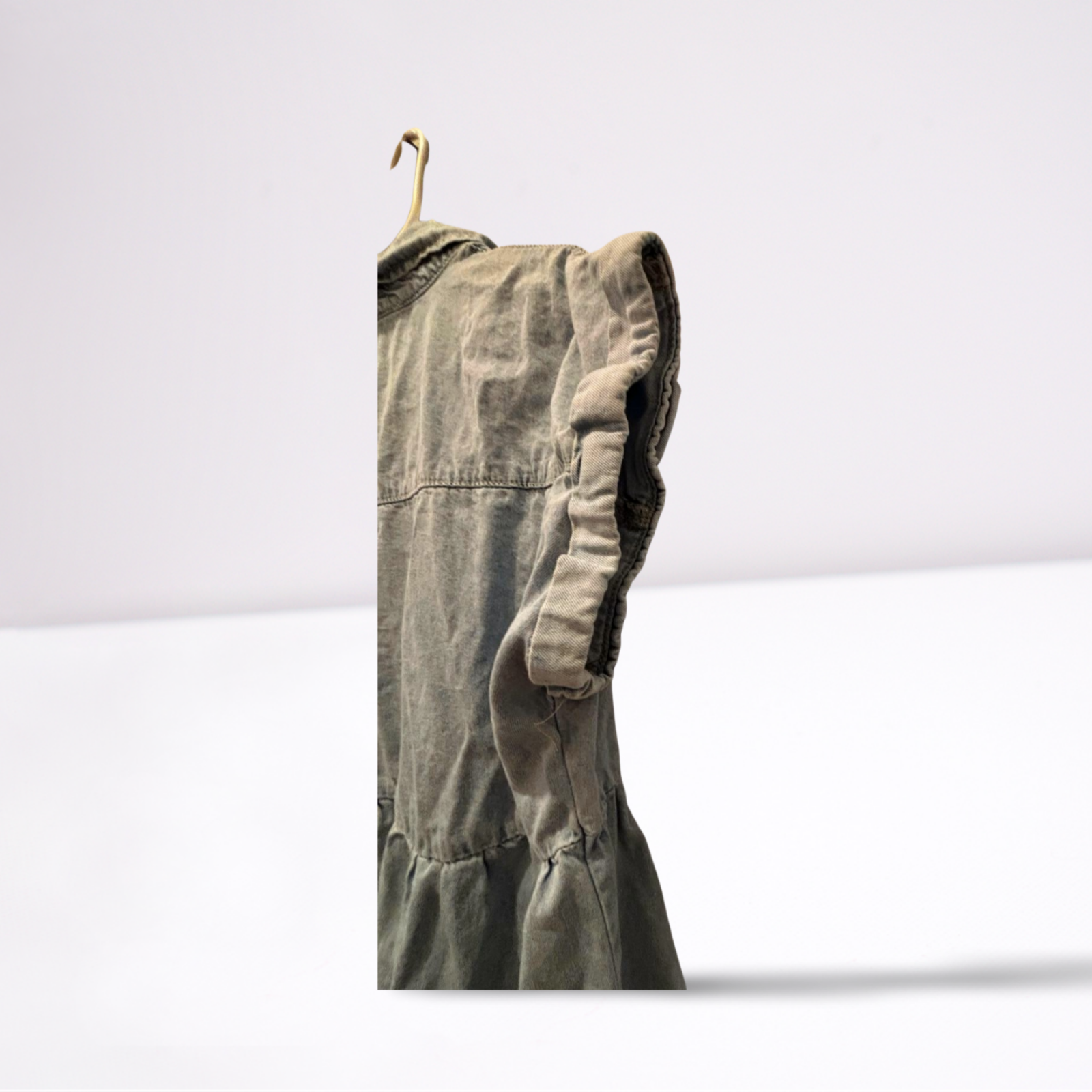 Used Savanna Jane Womens Jean Dress - Short Sleeve Knee Length | Light Blue | Large