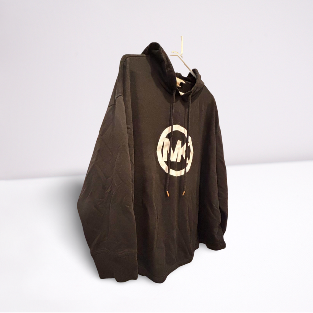 Used Michael Kors Womens Hoodie Pullover | Black | 1X