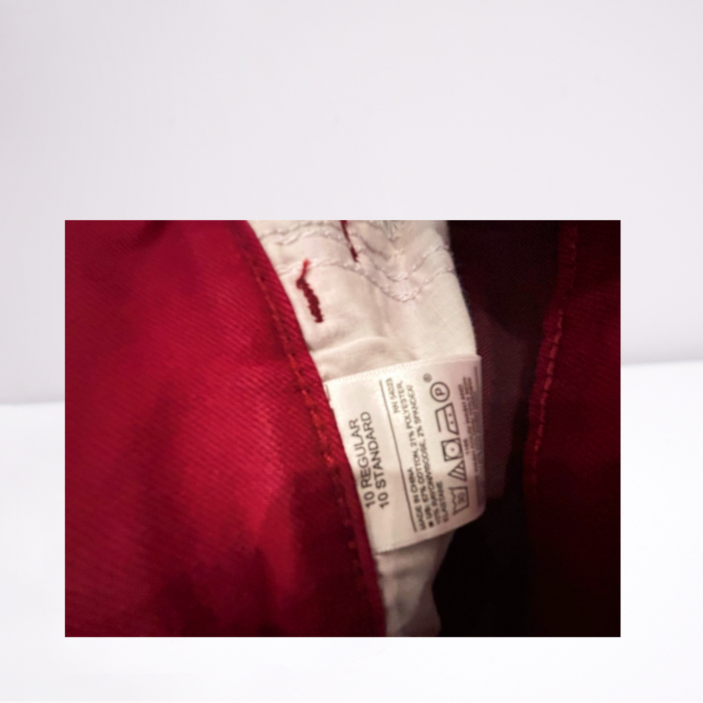 Old Navy Womens Jeans Rockstar Mid-Rise Regular - Red - 10R - Like New - Pic 7