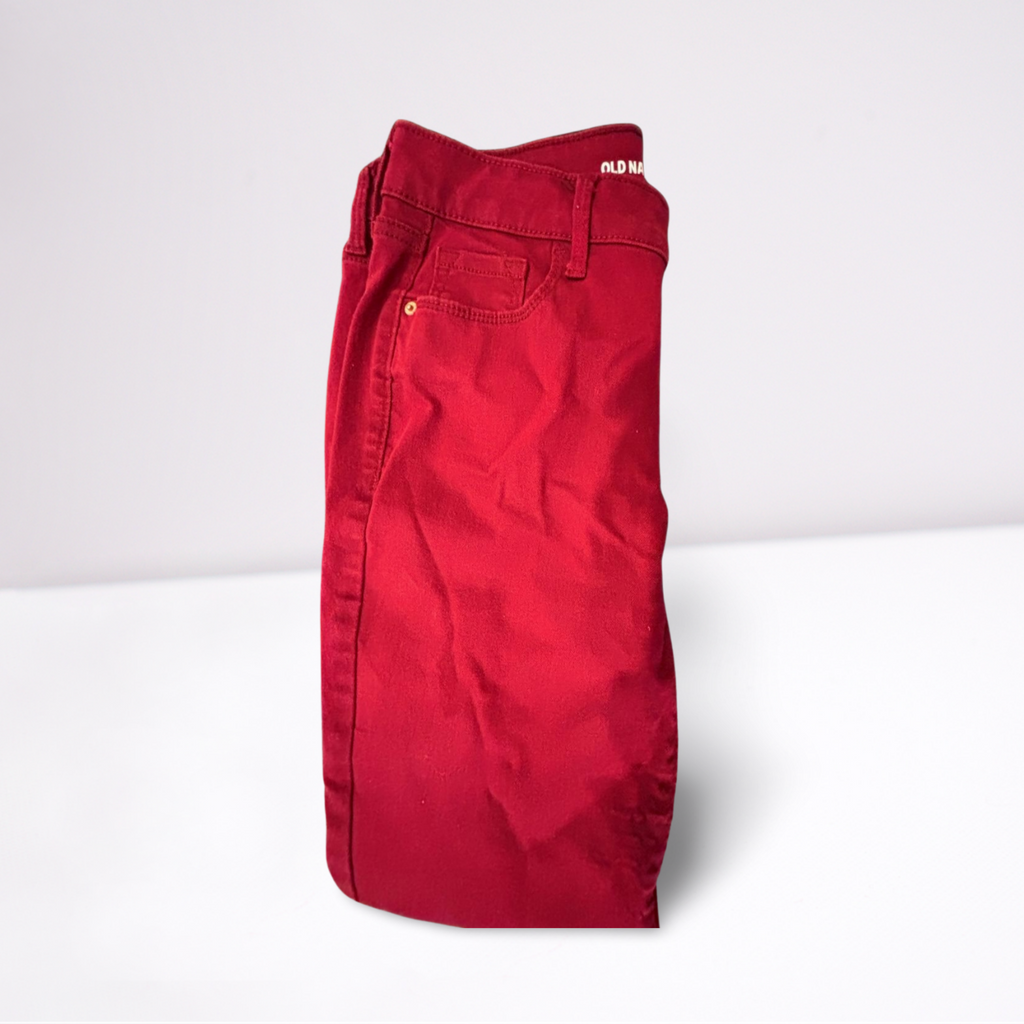 Old Navy Womens Jeans Rockstar Mid-Rise Regular - Red - 10R - Like New - Pic 5