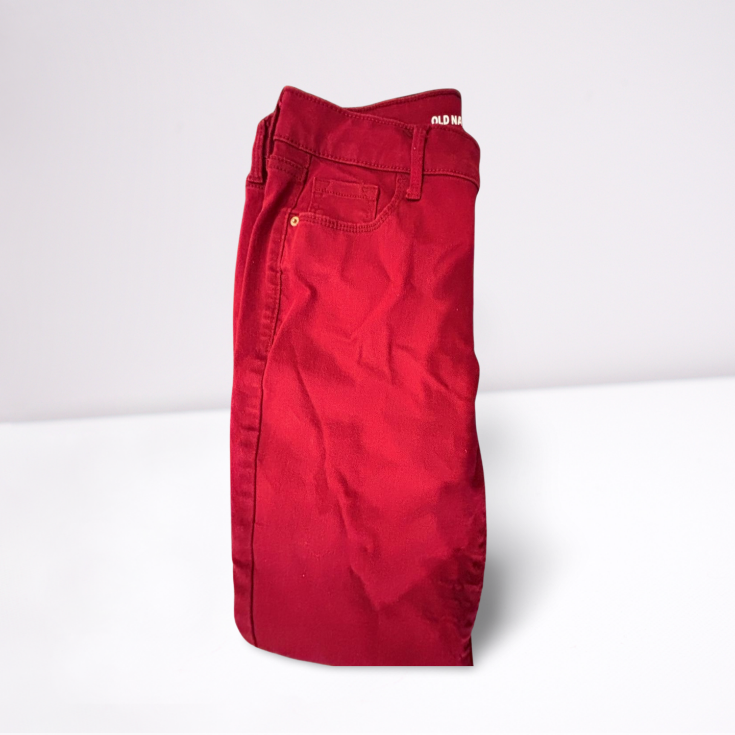 Old Navy Womens Jeans Rockstar Mid-Rise Regular - Red - 10R - Like New - Pic 5