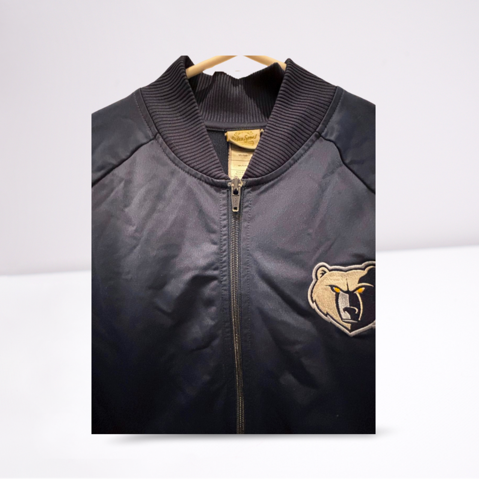 Used Retro Sport Mens Track Jacket - Memphis Grizzlies - Stitched NBA Logo | Navy Blue | Small
