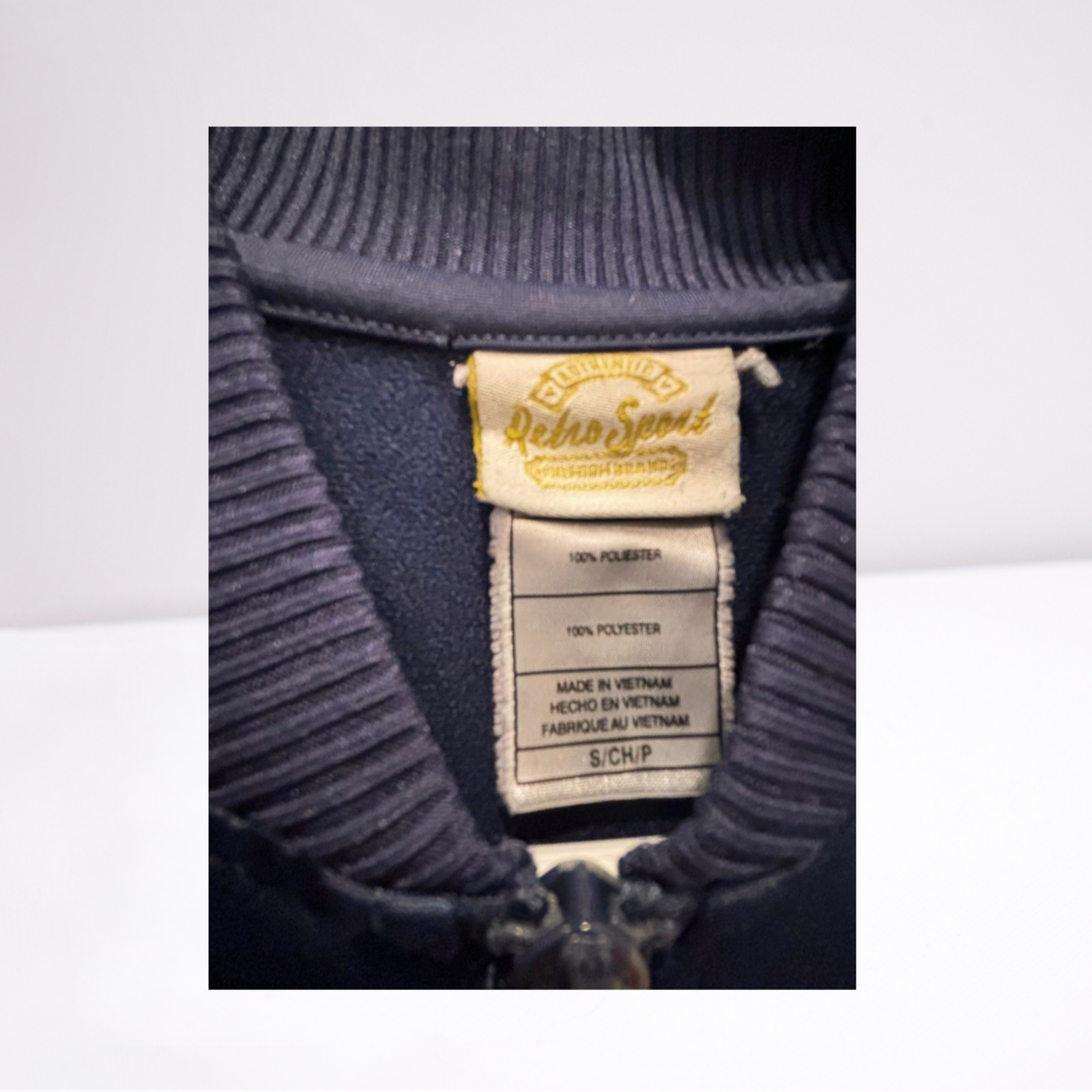 Used Retro Sport Mens Track Jacket - Memphis Grizzlies - Stitched NBA Logo | Navy Blue | Small