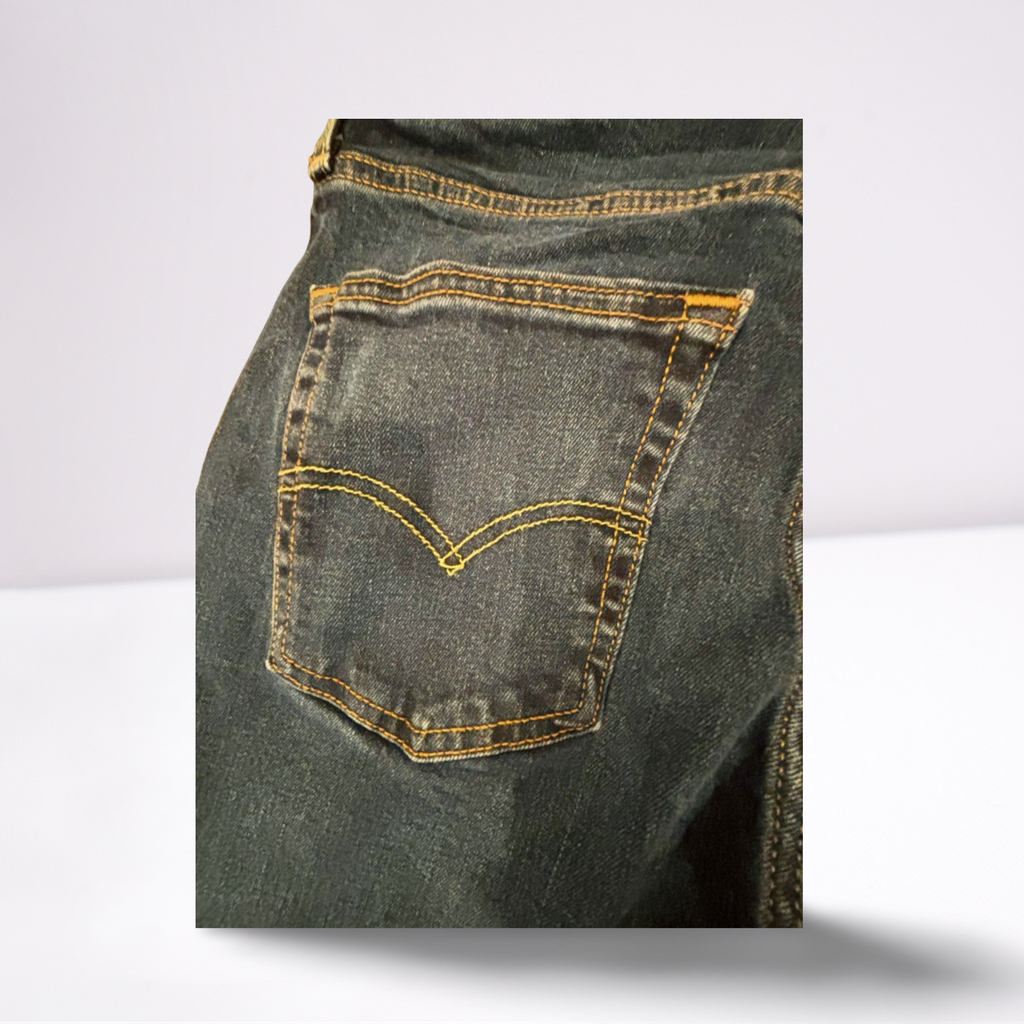 Levi Strauss Mens Jeans 610 Dark Wash - Blue - 34x32 - Very Good - Pic 5