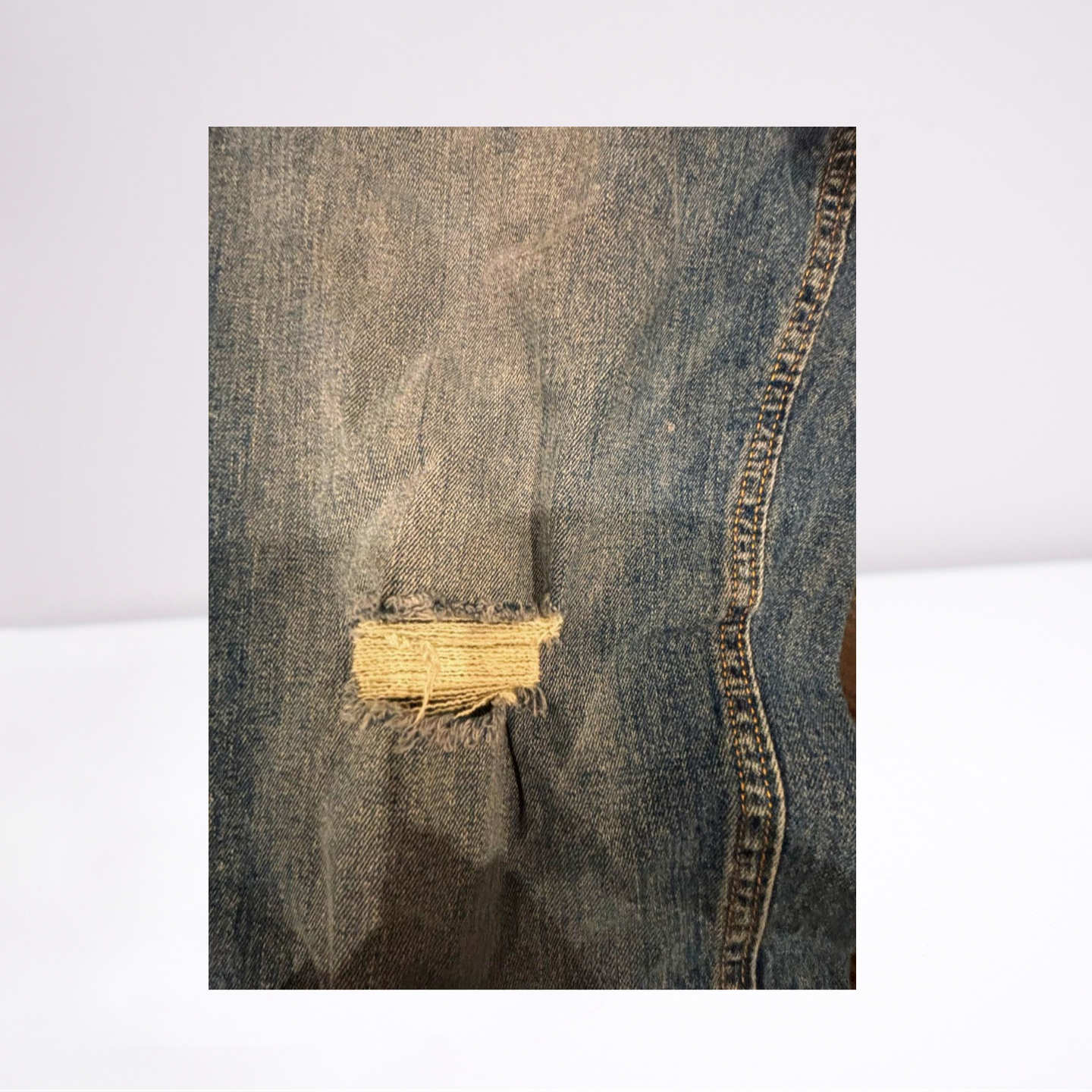 Old Navy Womens Jeans Boyfriend Distressed Medium Wash Straight - Blue - 14 - Like New - Pic 8