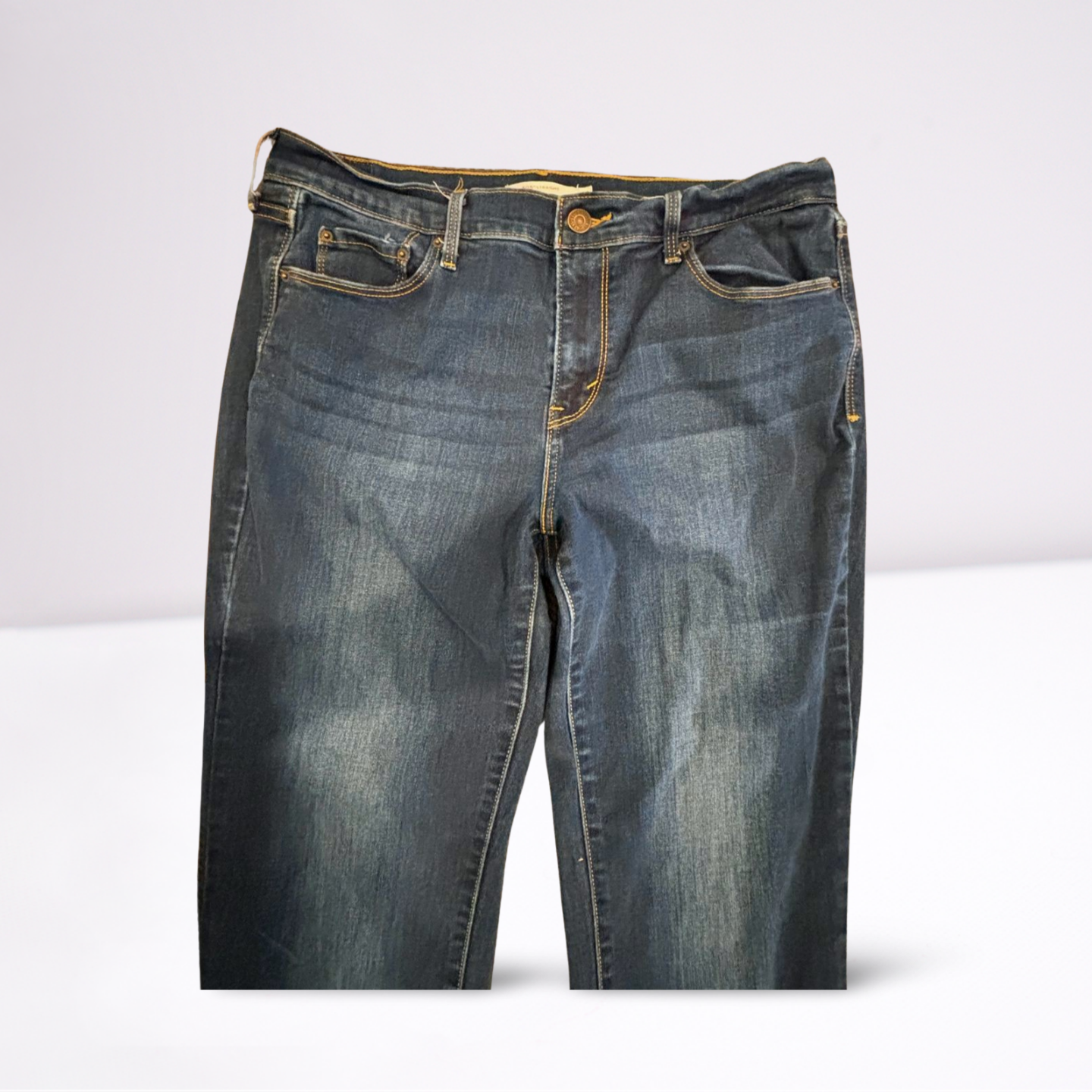 Levi Strauss Womens Jeans 505 Dark Wash Straight - Blue - 12 - Very Good - Pic 4