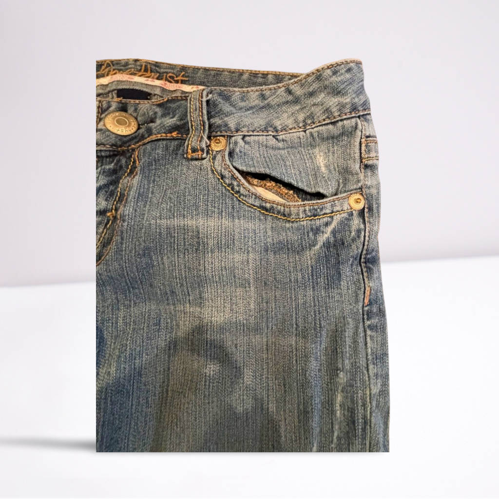 Womens Amethust Jeans Slightly Distressed Vintage  - Size 9 - Blue - Very Good - Pic 3