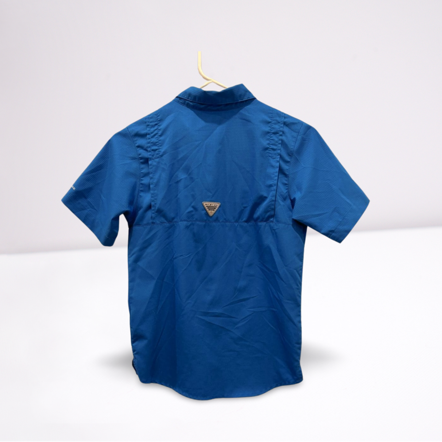 Columbia Youth Boys Short Sleeve Button Down Shirt Outdoor Fishing - Blue - Medium - Very good - Pic 4