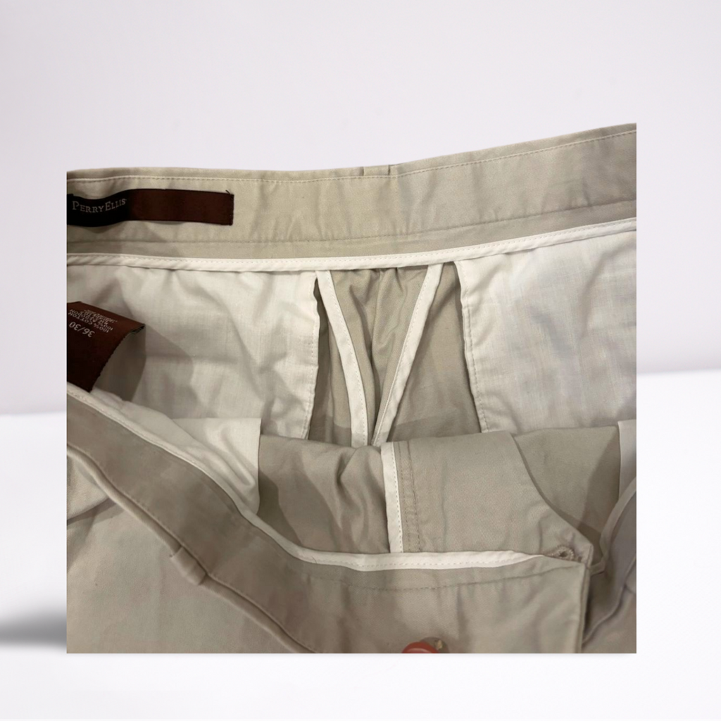Perry Ellis Mens Pants Casual Pants - Khaki - 36x30 - Very good - Pic 7
