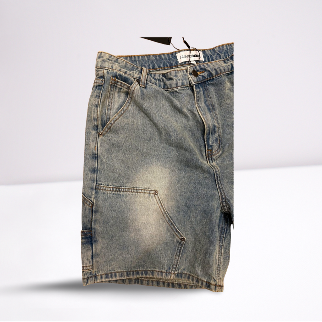 Fashion Nova Womens Denim Shorts Light Washed - blue - 15 - Like New - Pic 2