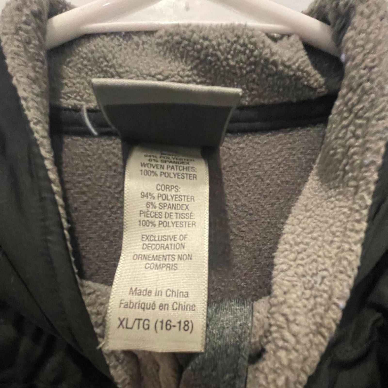 Used Champion Youth Boys Jacket - Full-Zip Logo | Black/Gray | Youth XL