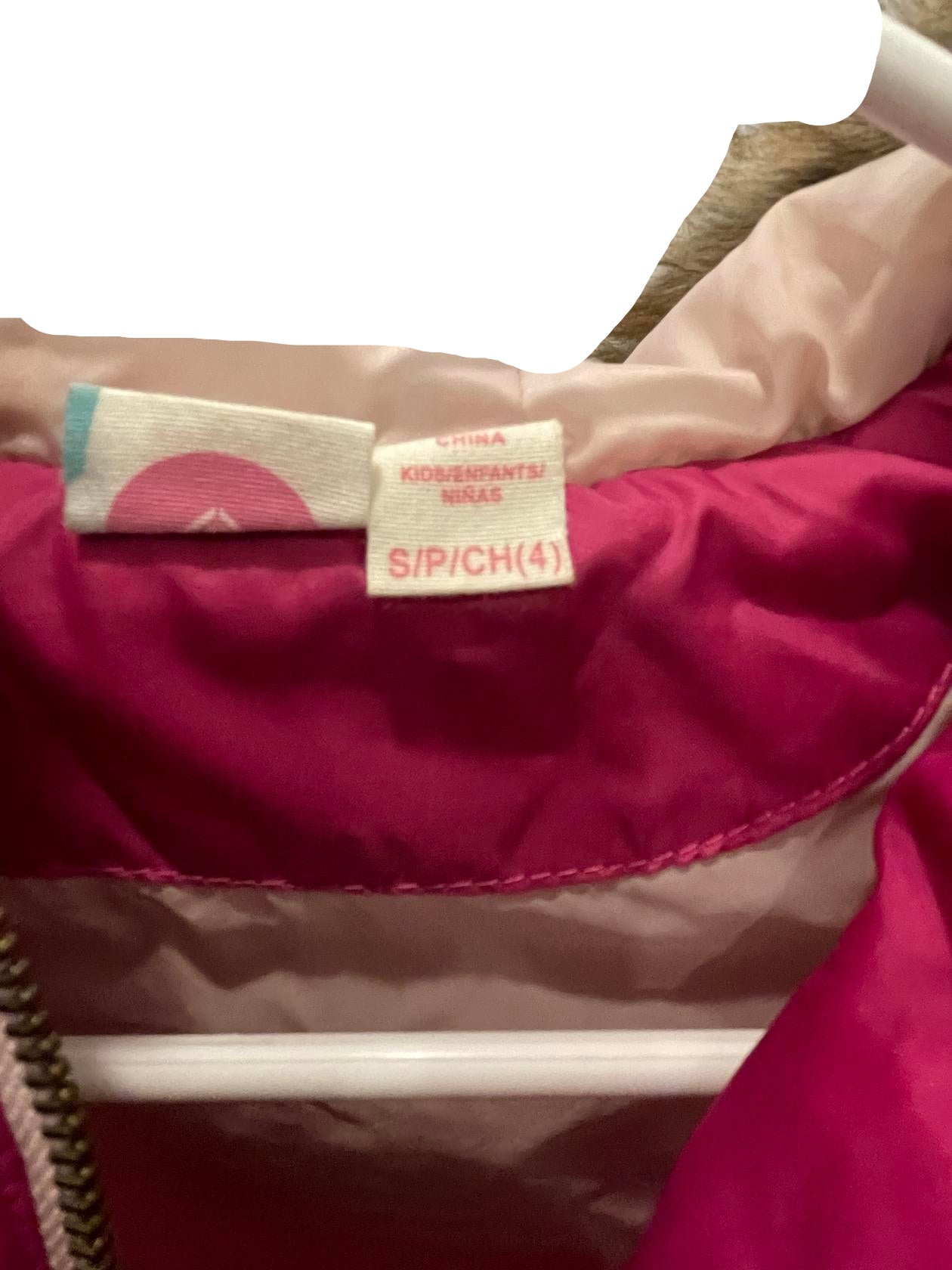 ROXYs Youth Girls Puffer Vest Fur Trimmed Hood - Pink - Small - Like New - Pic 3