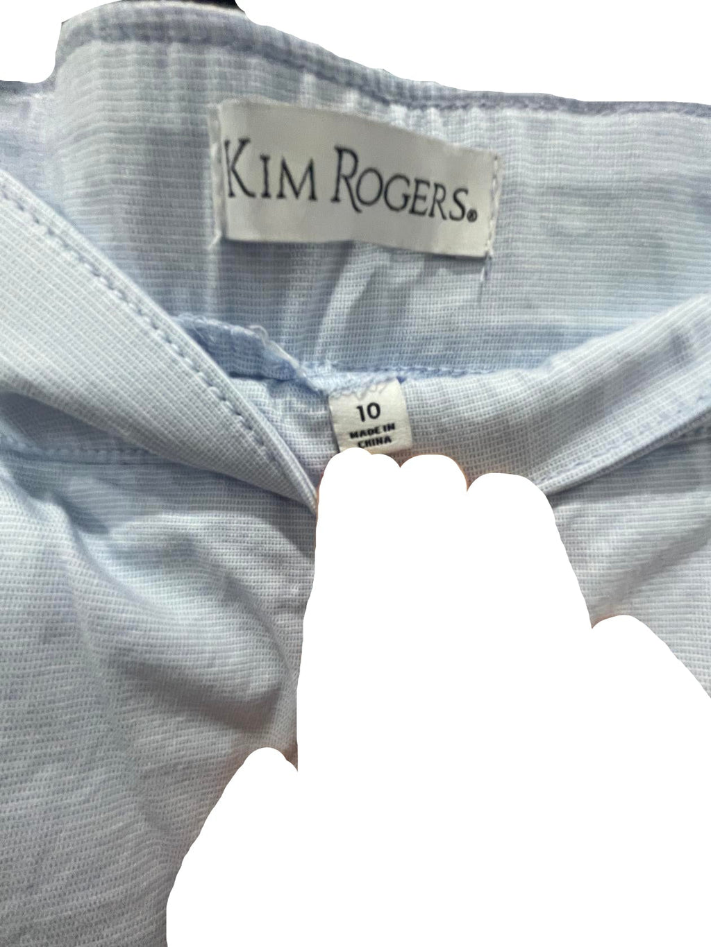 Kim Rogers Womens Capri Pants Pockets Straight Leg - Blue - 10 - Very Good - Pic 3