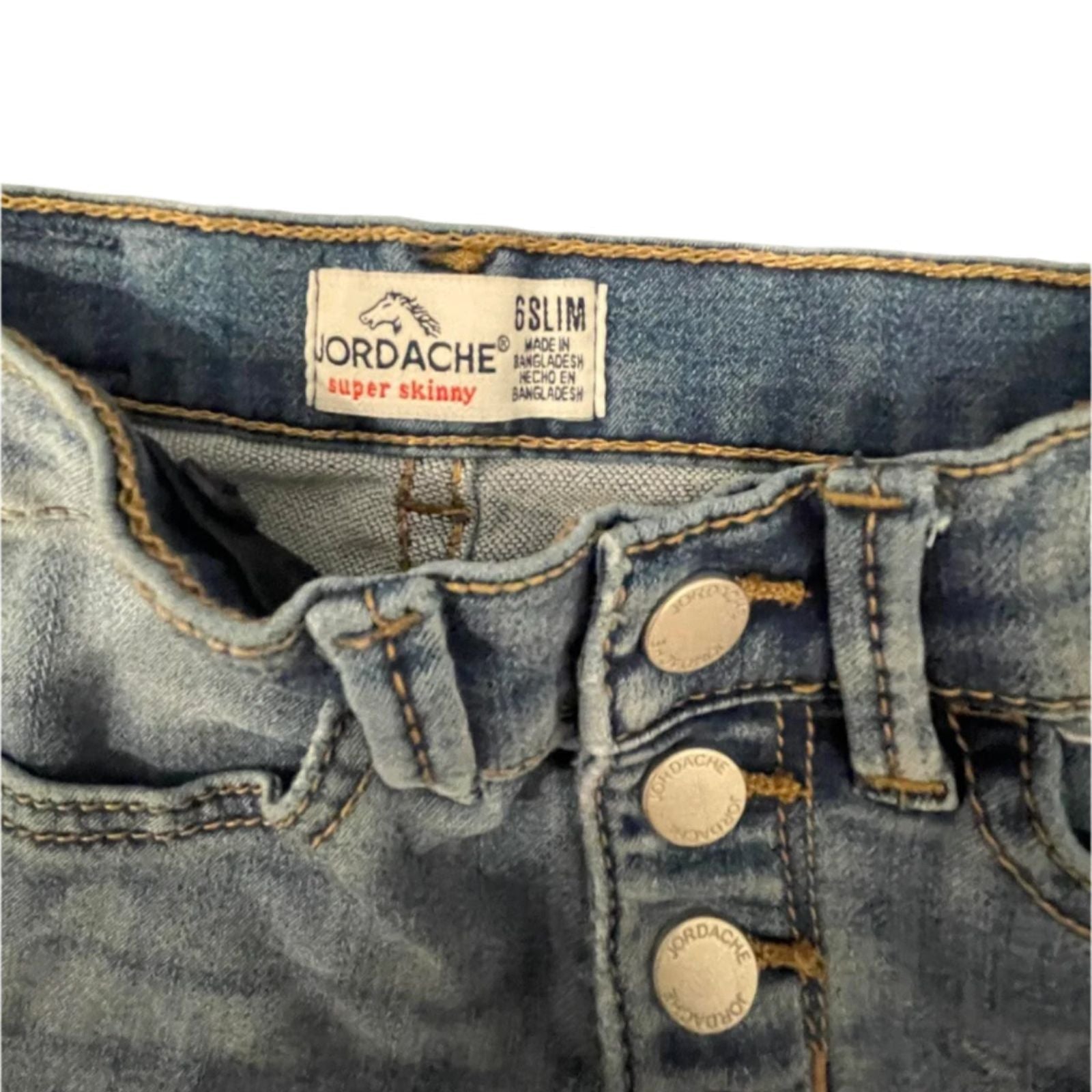 Used Jordache Youth Girls Jeans - Stretch | Blue | 6