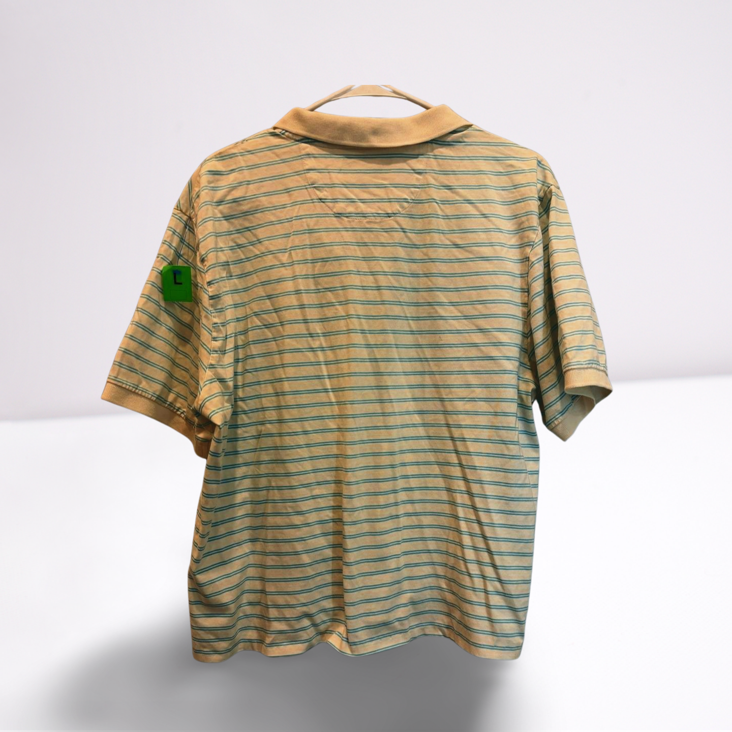 CHAPS Mens Polos Vintage Striped - Blue/White - Large - Very Good - Pic 3