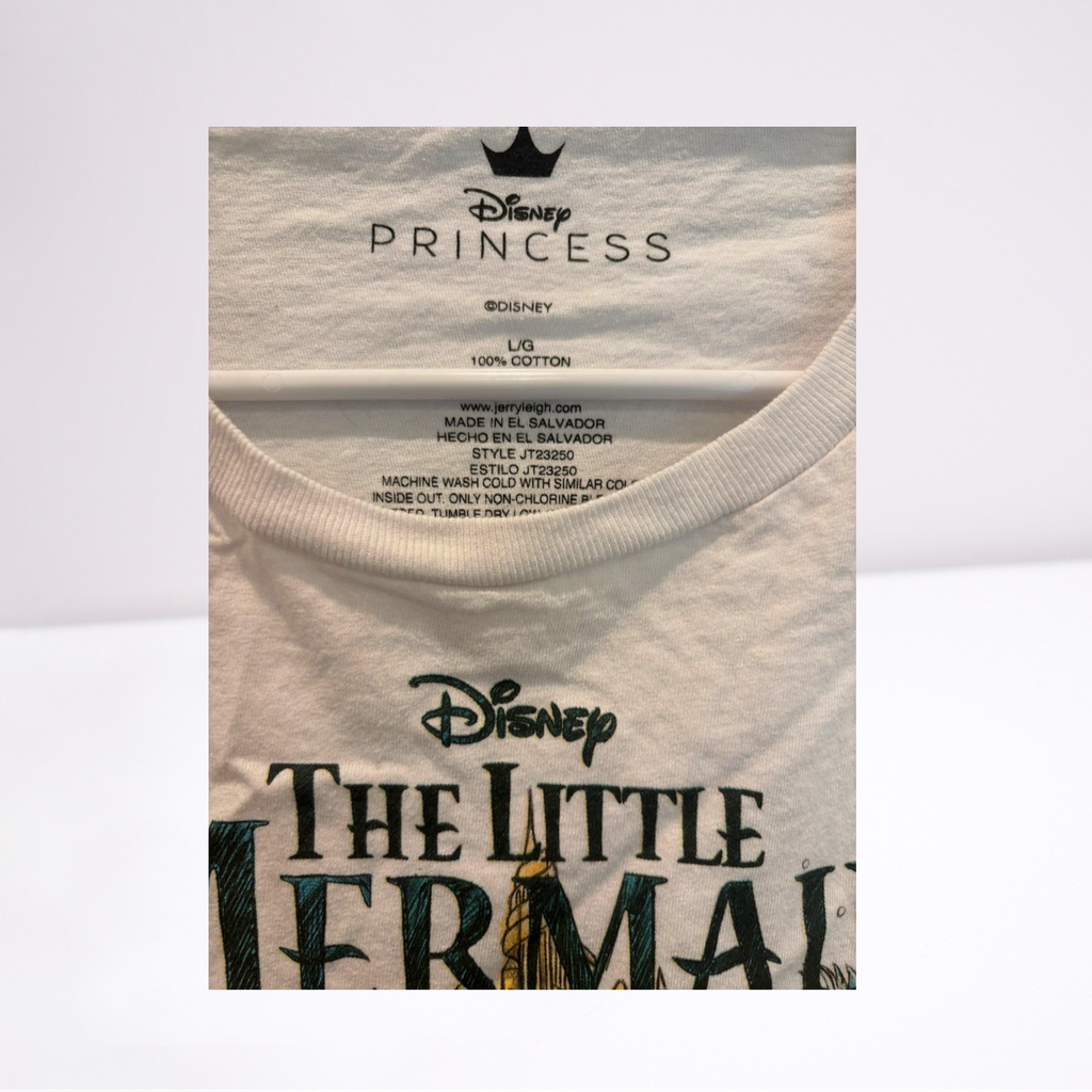 Disney Womens Crop Top The Little Mermaid - white/multi-color - Large - Very good - Pic 2