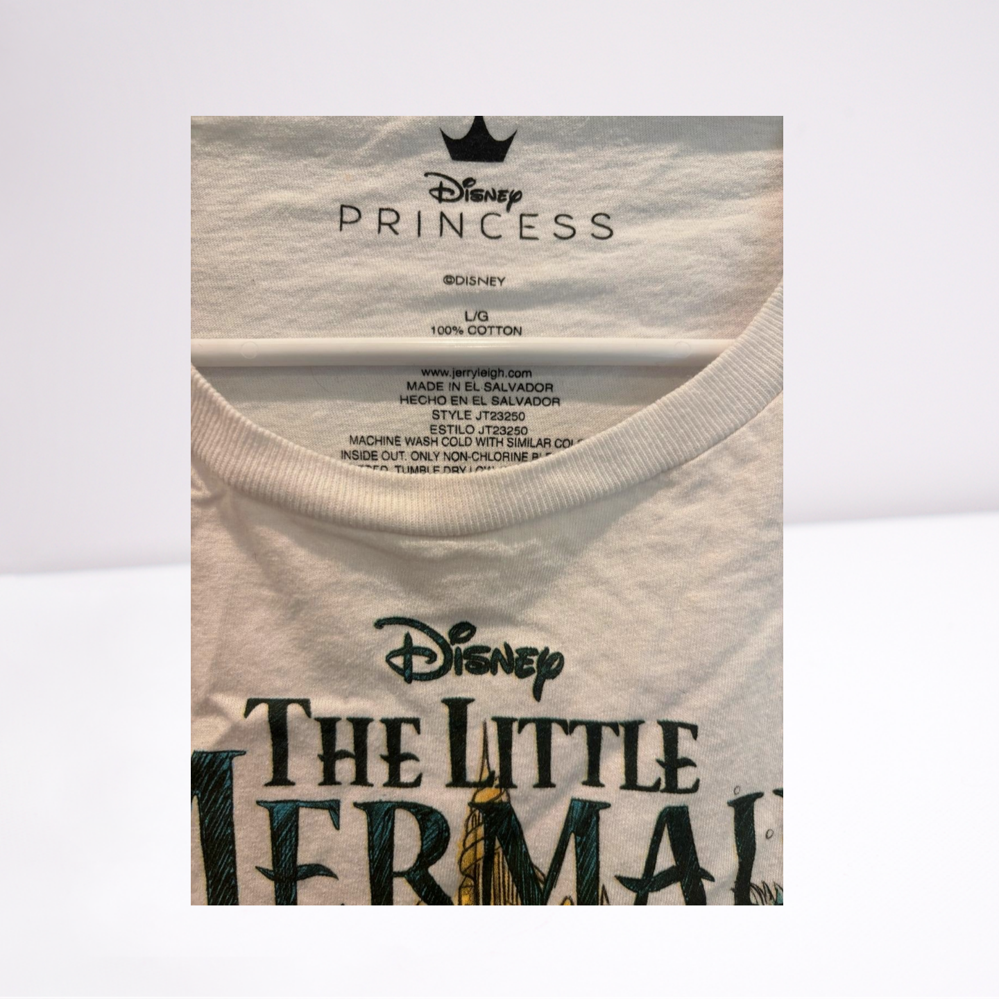 Disney Womens Crop Top The Little Mermaid - white/multi-color - Large - Very good - Pic 2