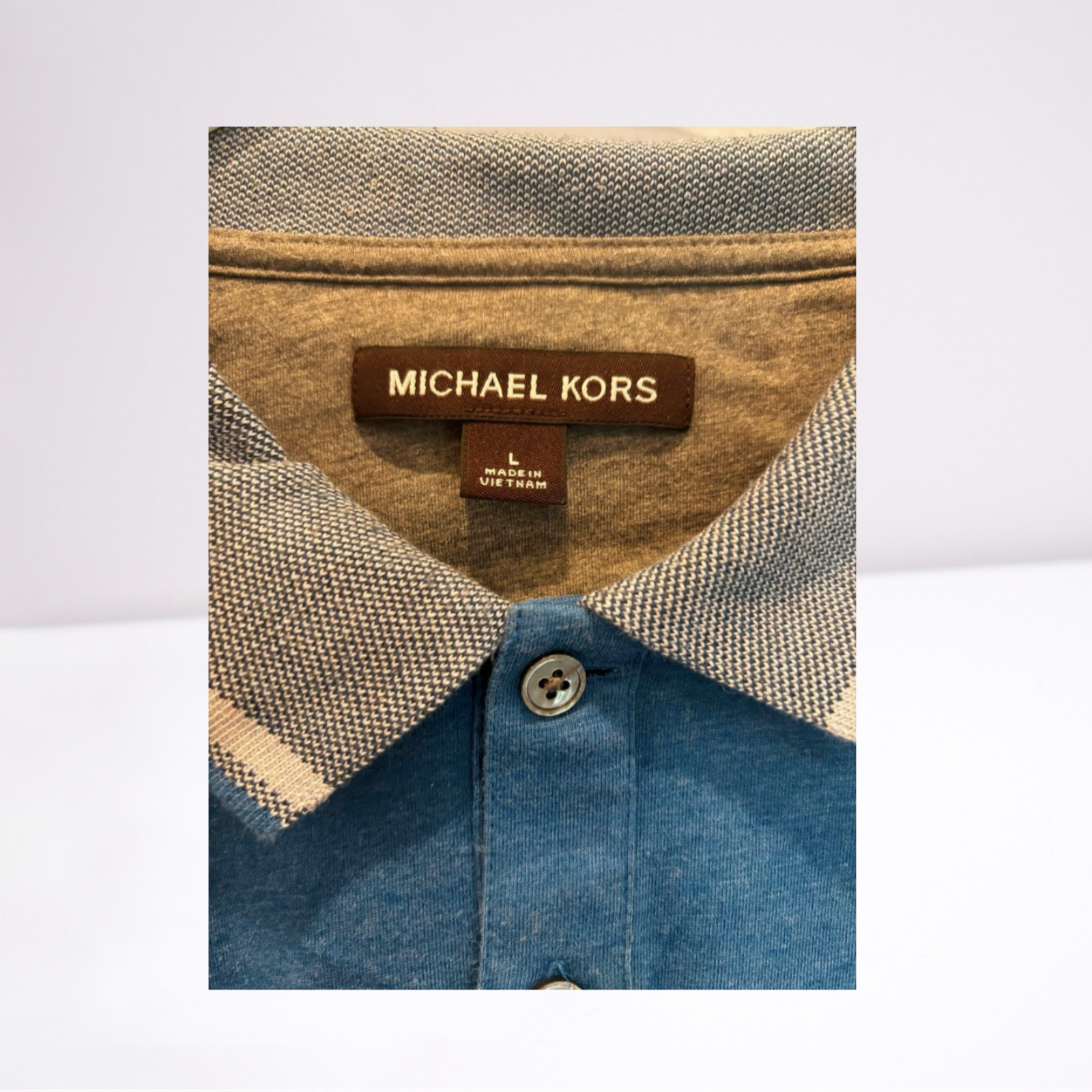 Used Michael Kors Mens Polo | Blue | Large