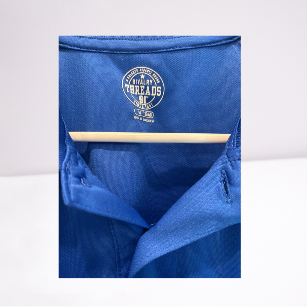 Used Rivalry Threads Mens Polo Shirt - Memphis Tigers | Blue | Medium