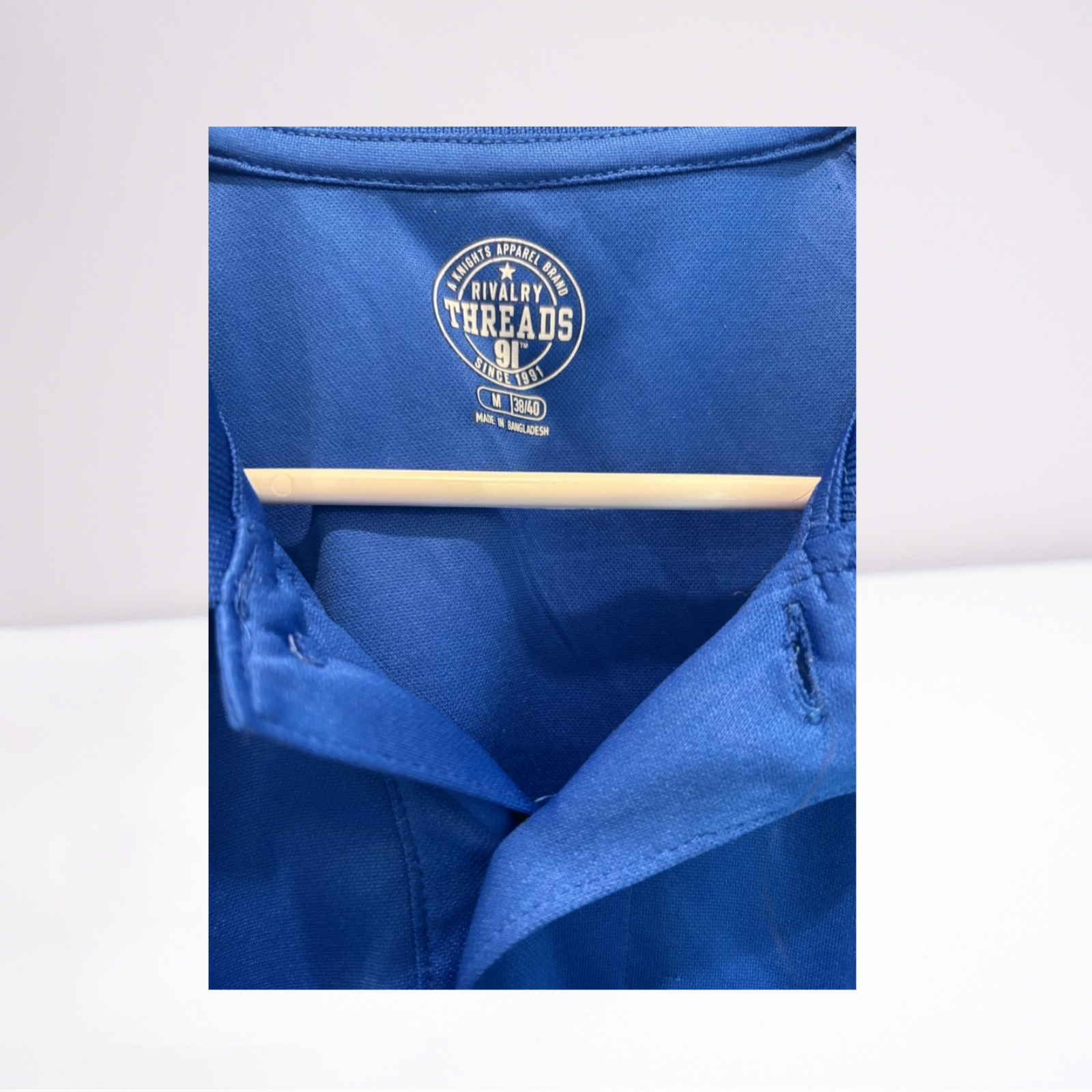 Used Rivalry Threads Mens Polo Shirt - Memphis Tigers | Blue | Medium