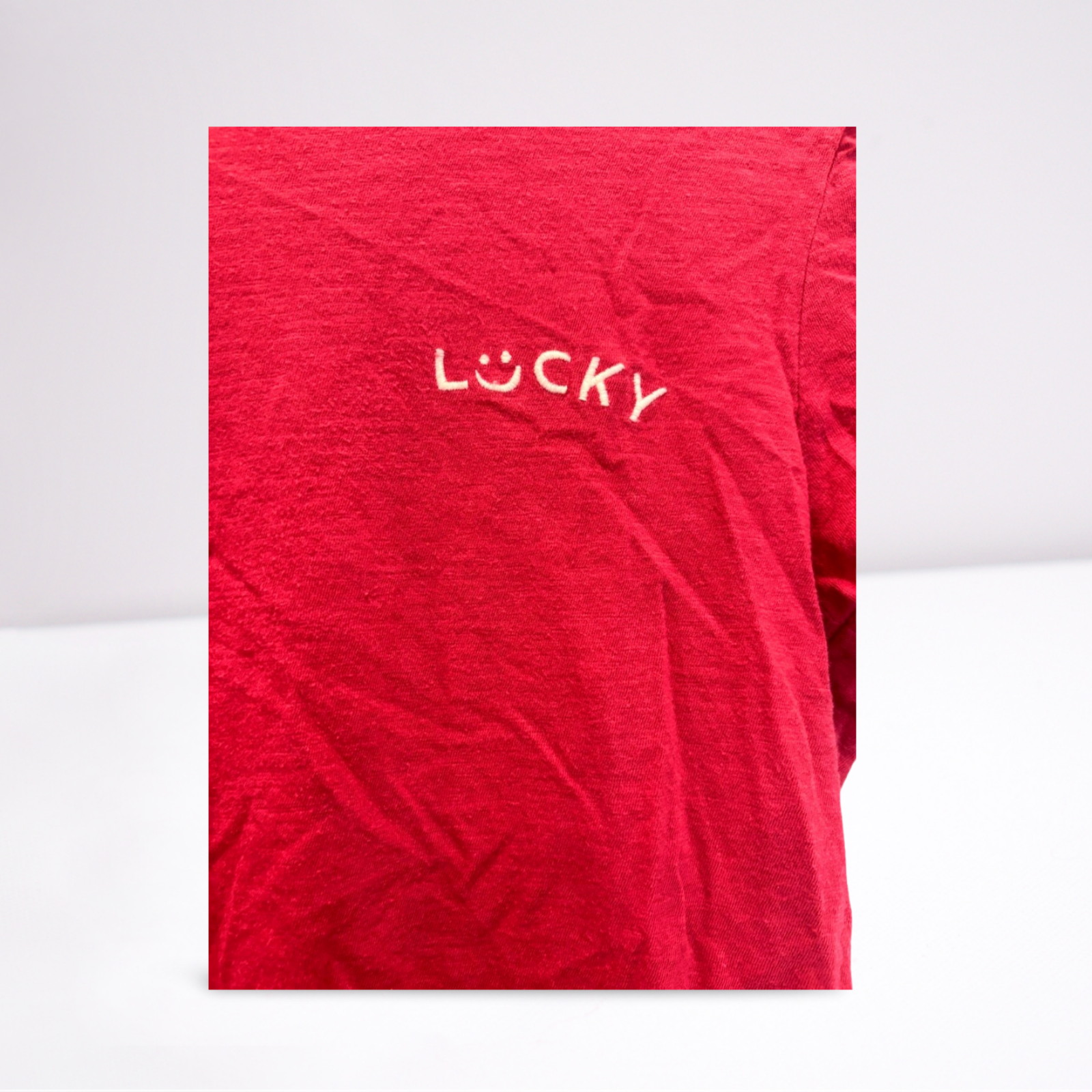 Used Lucky Brand Womens T-Shirt | Red | XS