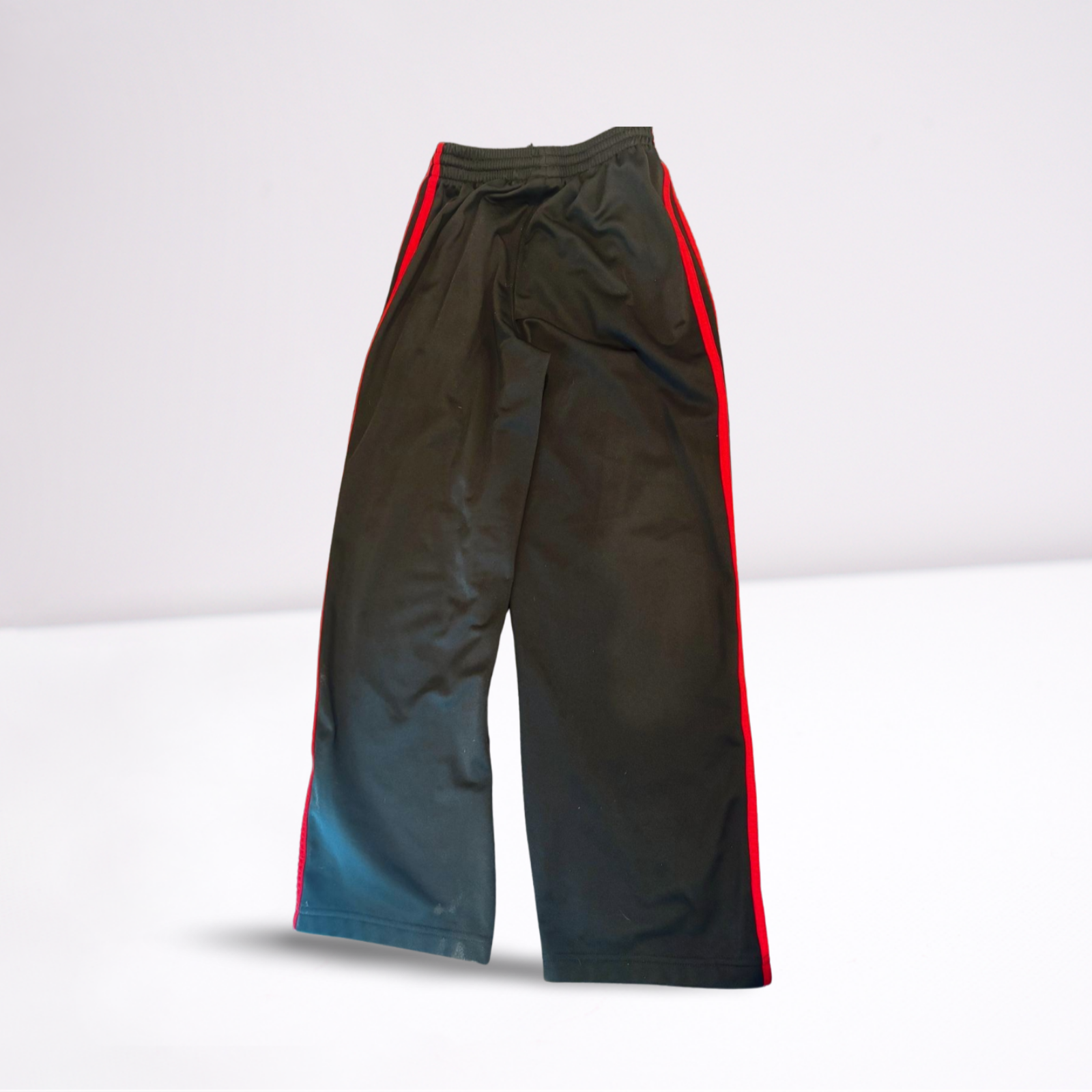 Used Adidas Youth Boys Sweatpants - Active - Striped | Black/Red | Youth Medium