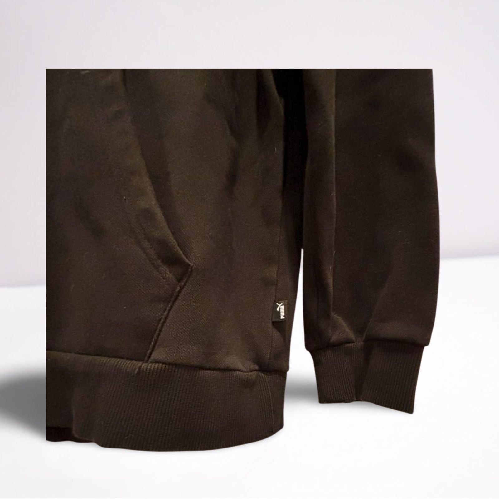 Used Puma Mens Hoodie Pullover | Black | Medium