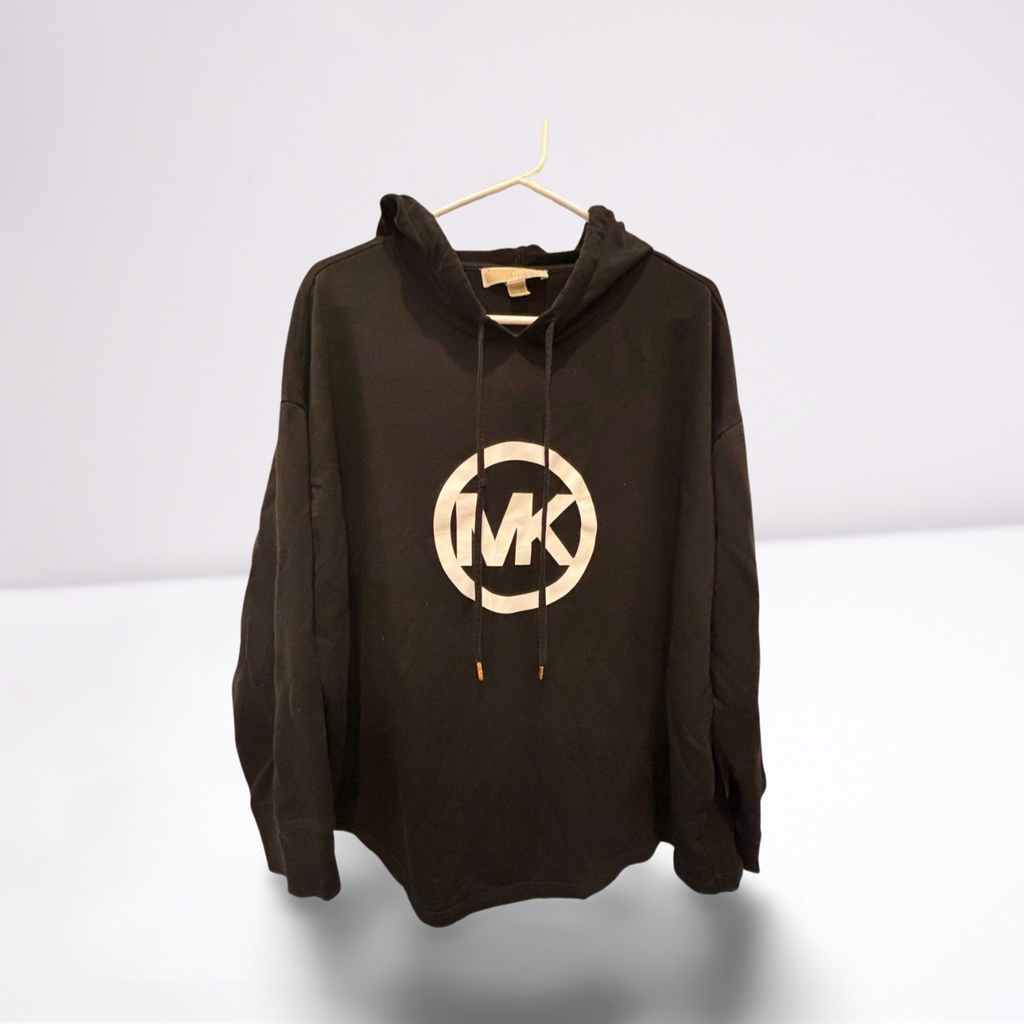 Michael Kors Womens Hoodie Drawstrings - Black - 1X - Very Good - Pic 1