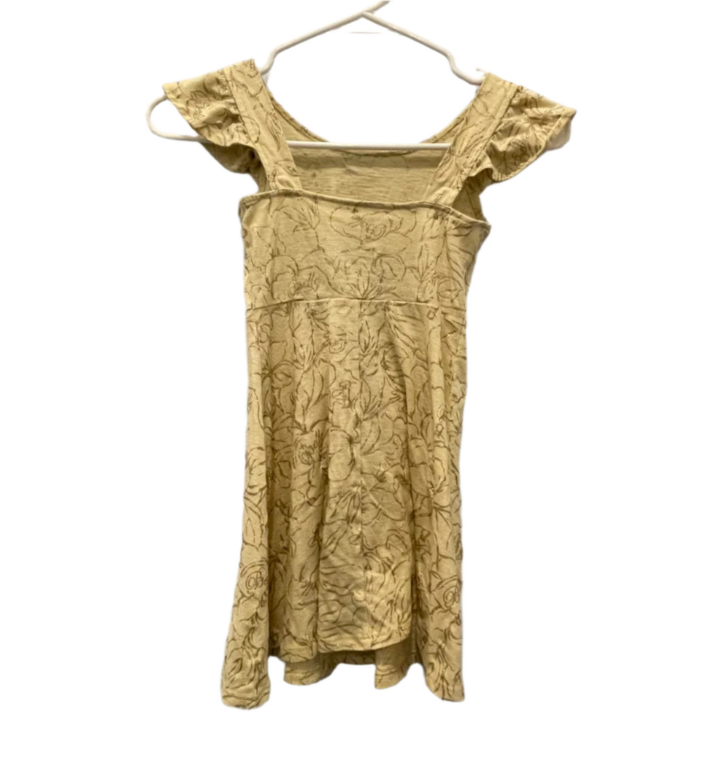 Disney Princess Kids Dress - Beauty & The Beast "Belle" Glitter - Gold - 4 - G