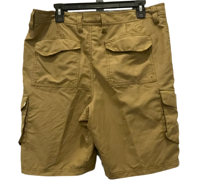 Magellan Mens Cargo Shorts Outdoor Cargo Pockets Fishing Elastic Waist - Khaki - 30 - Good - Pic 2
