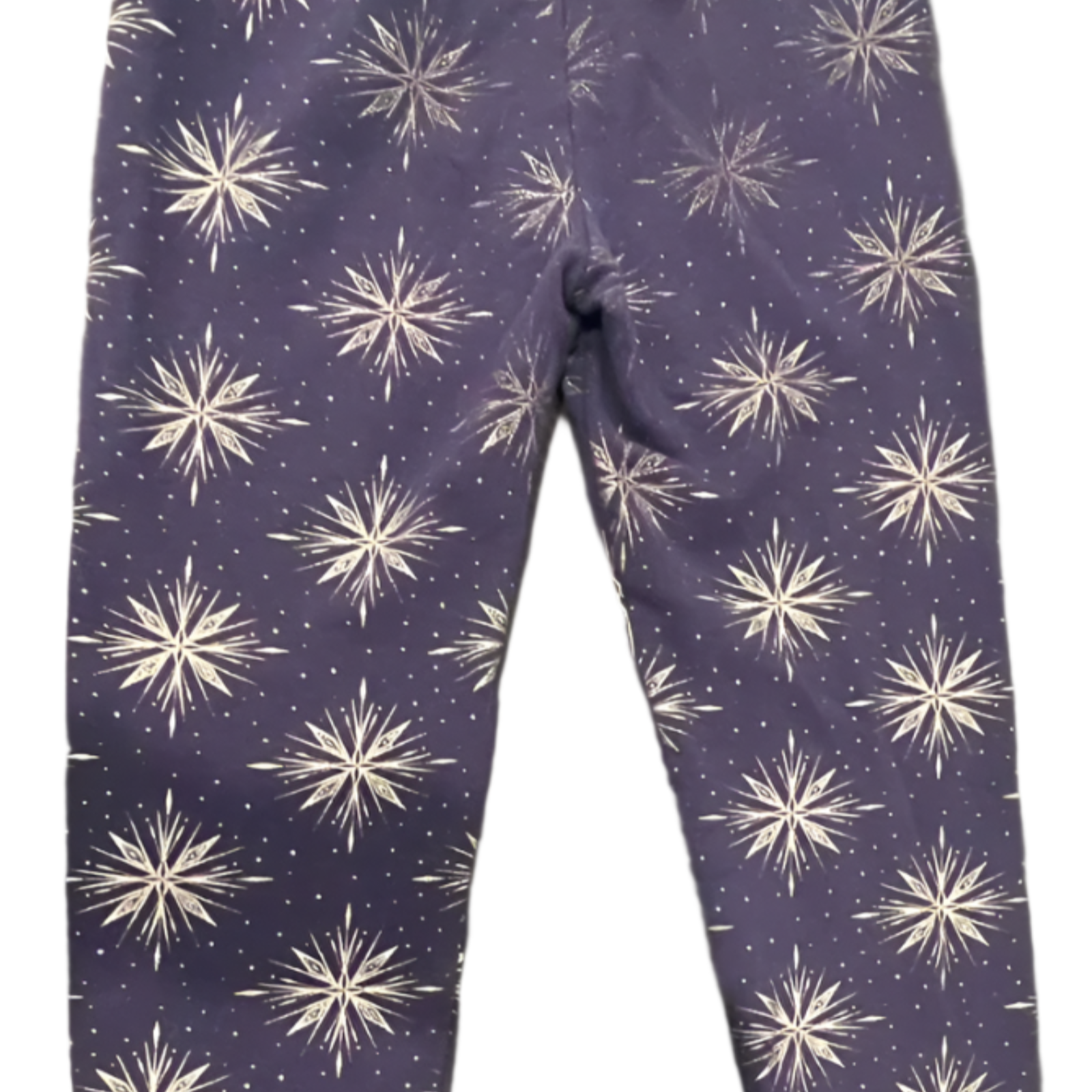 Used Disney Jumping Beans Little Girls Leggings - Fleece Lined | Navy/Gold | 6
