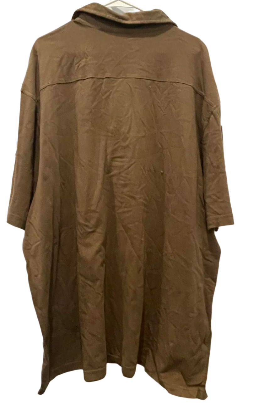 Arizona Mens Polo Shirt Collared Big and Tall - Deep Olive - 3XLT - New - Pic 2