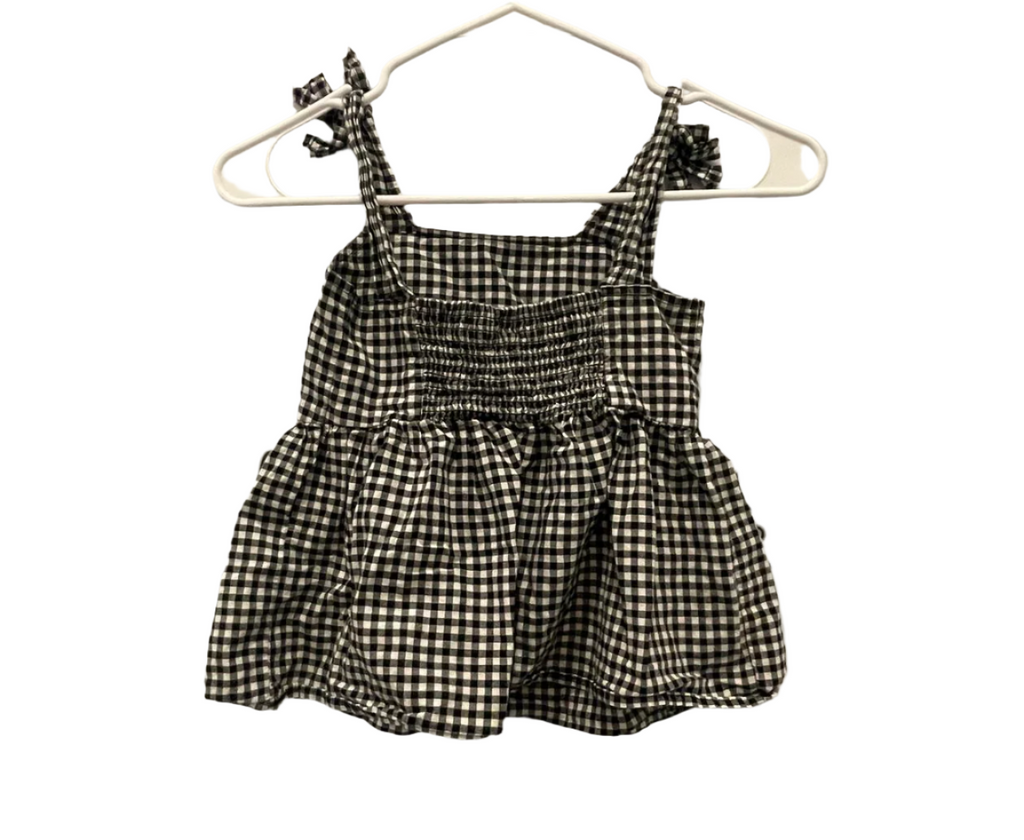 Arizona Kids Dress Floral Checkered - Black - XS - Very Good - Pic 2