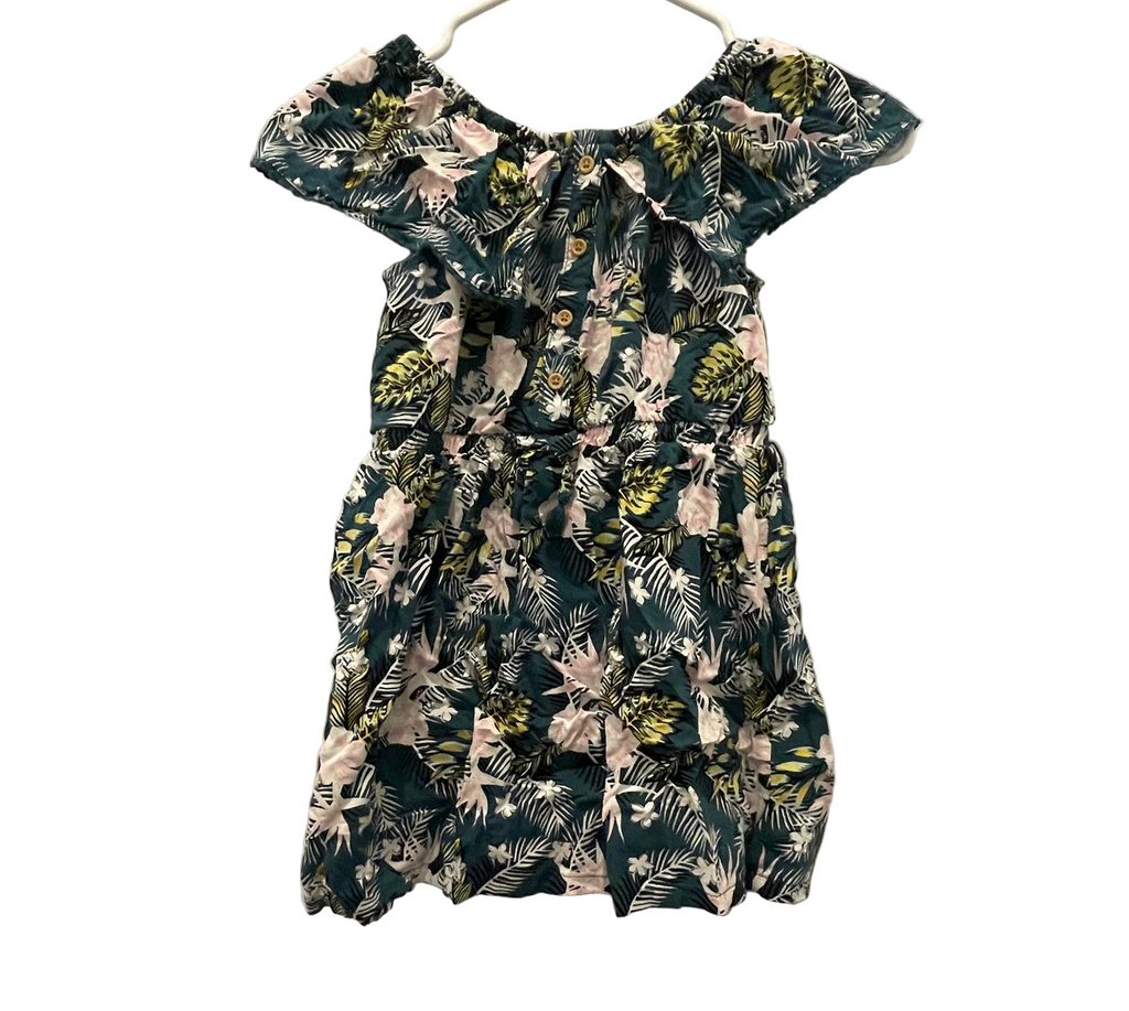 Art Class Girls Off The Shoulder Dress - Green - Size 5T - VG