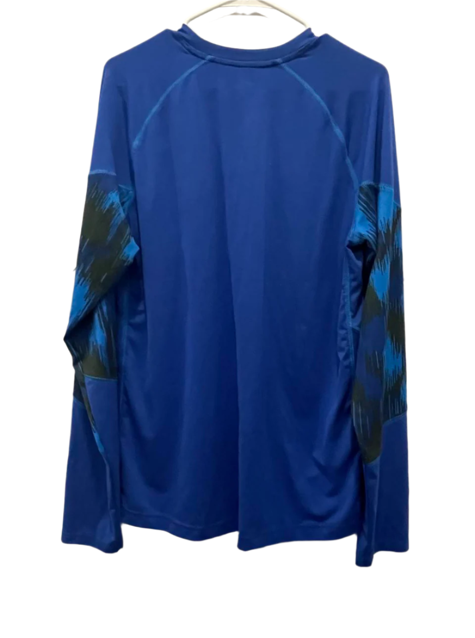 Old Navy Mens Long Sleeve Active T-Shirt Active Graphic Sleeves - Blue - Medium - Very Good - Pic 2