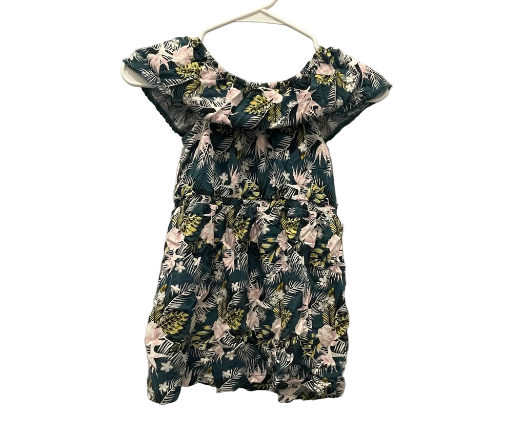 Art Class Girls Off The Shoulder Dress - Green - Size 5T - VG
