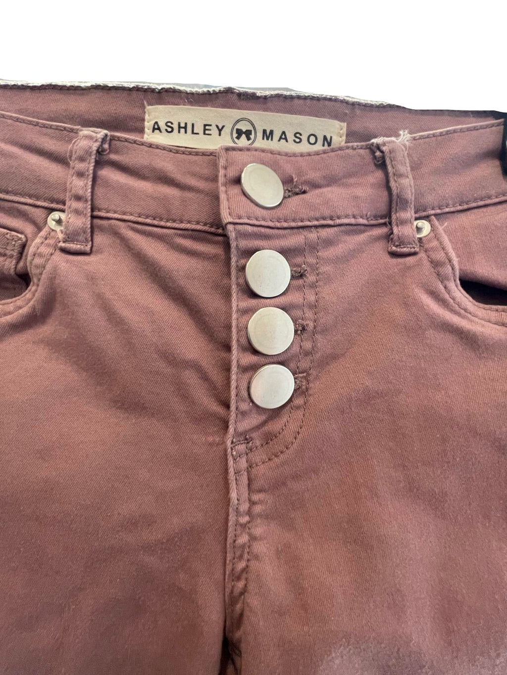 Ashley Mason Womens Jeans Skinny - Mauve - 3 - Like New - Pic 5