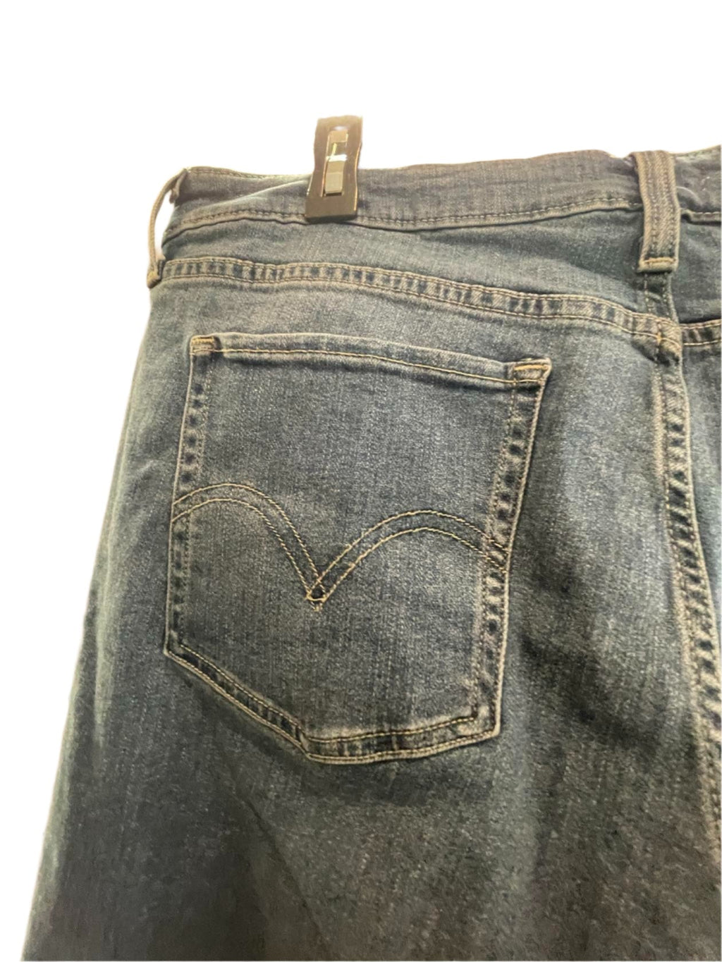 Levi Strauss Womens Jeans 414 Flare Relaxed Straight - Blue - 18W - Very Good - Pic 8