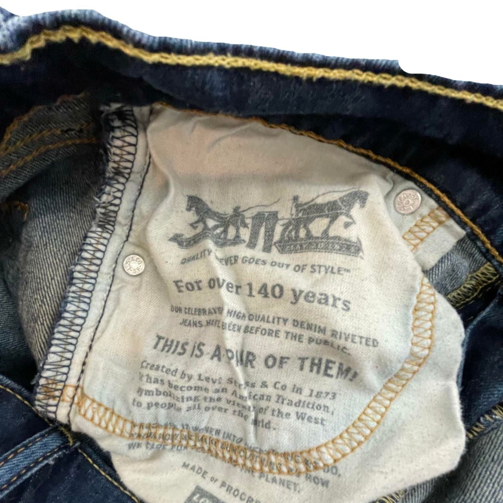 Used Levi Strauss Mens Jeans - 511 Dark Wash | Blue | 32X30