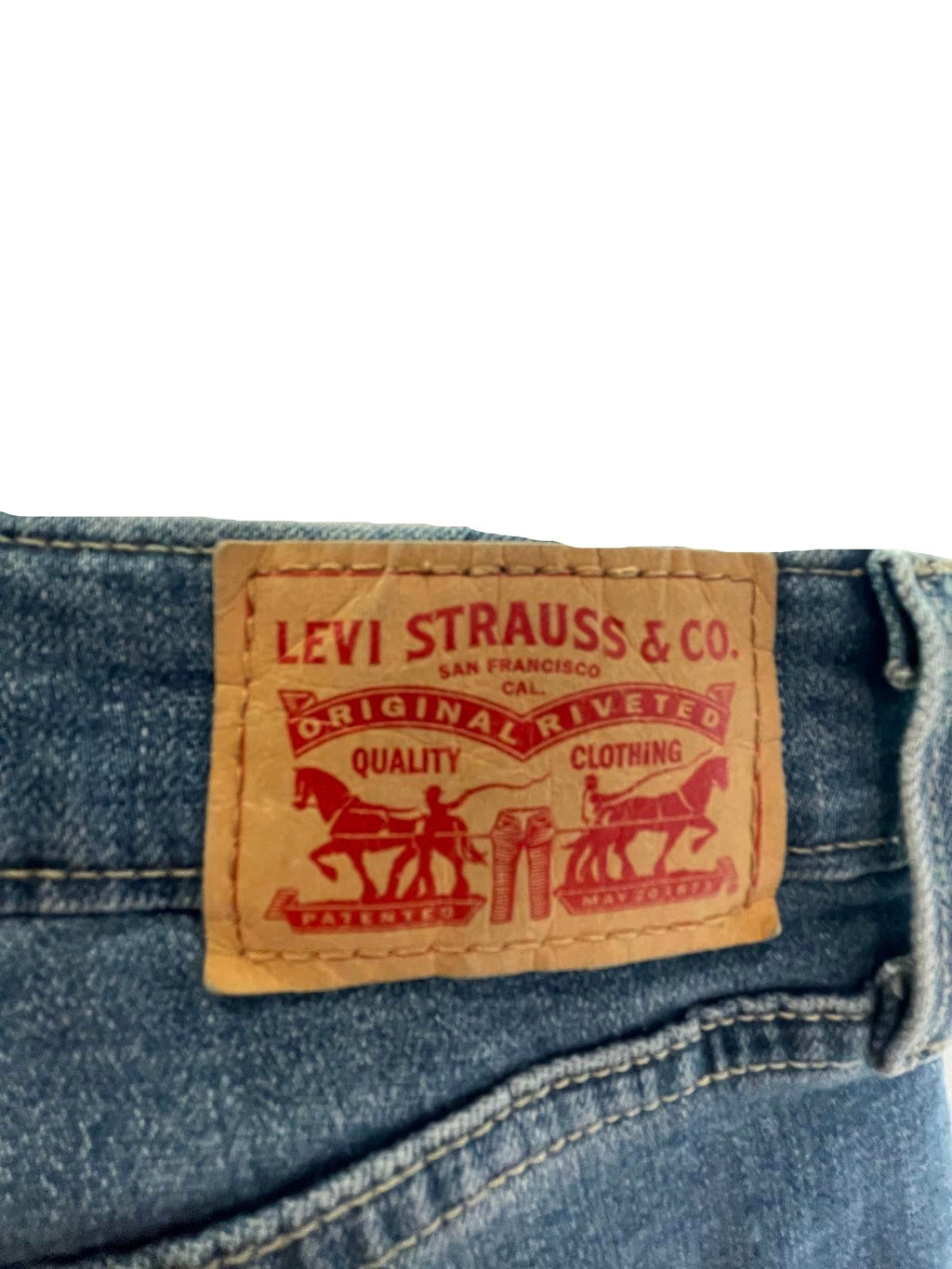 Levi Strauss Womens Jeans 414 Flare Relaxed Straight - Blue - 18W - Very Good - Pic 9