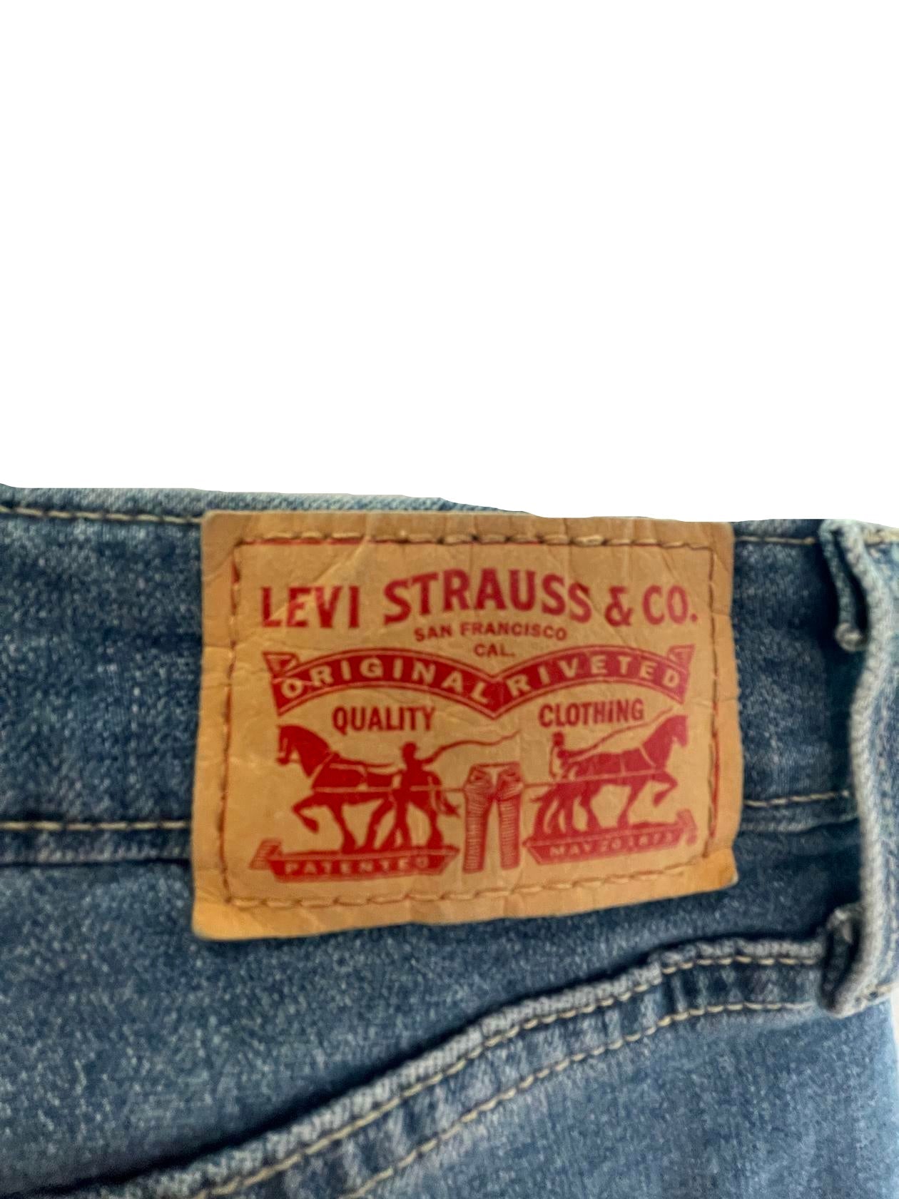 Levi Strauss Womens Jeans 414 Flare Relaxed Straight - Blue - 18W - Very Good - Pic 9