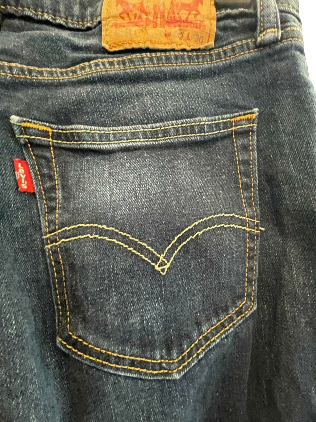 Levi Strauss Mens Jeans 511 Dark Wash Straight Regular - Blue - 32X30 - Very Good - Pic 9