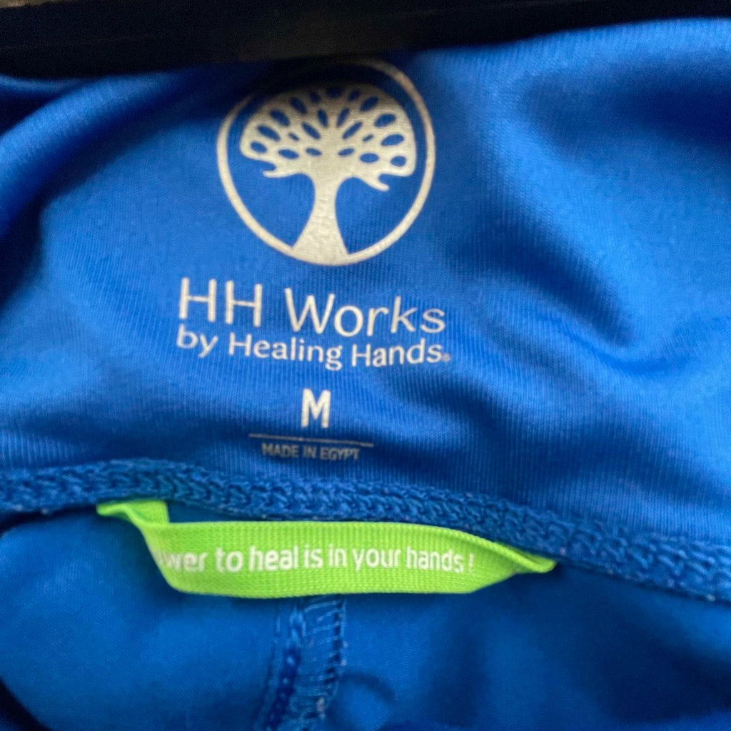 Used Hh Works Womens Maternity Scrub Pants | Blue | Medium