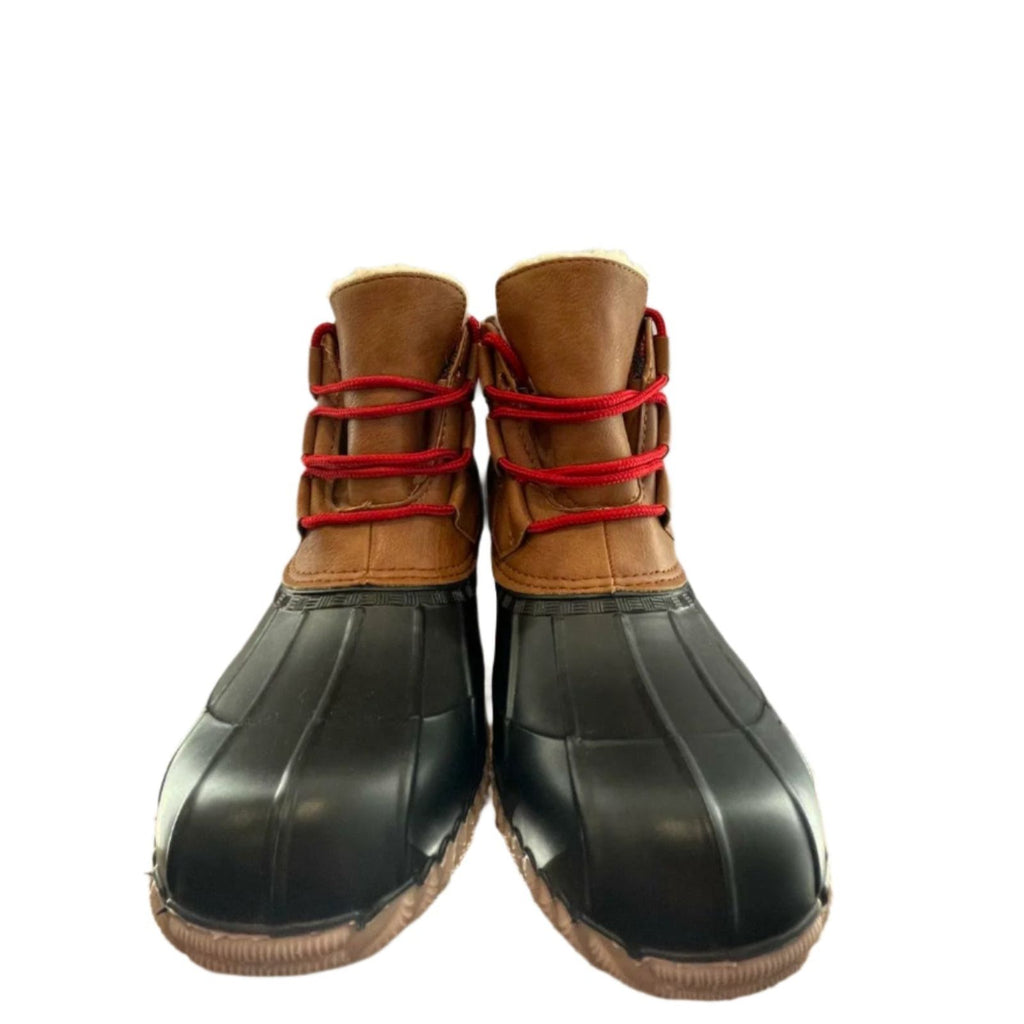 Used Magellan Womens Duck Boots - Fleece Lined Leather | Brown/Black | 7M