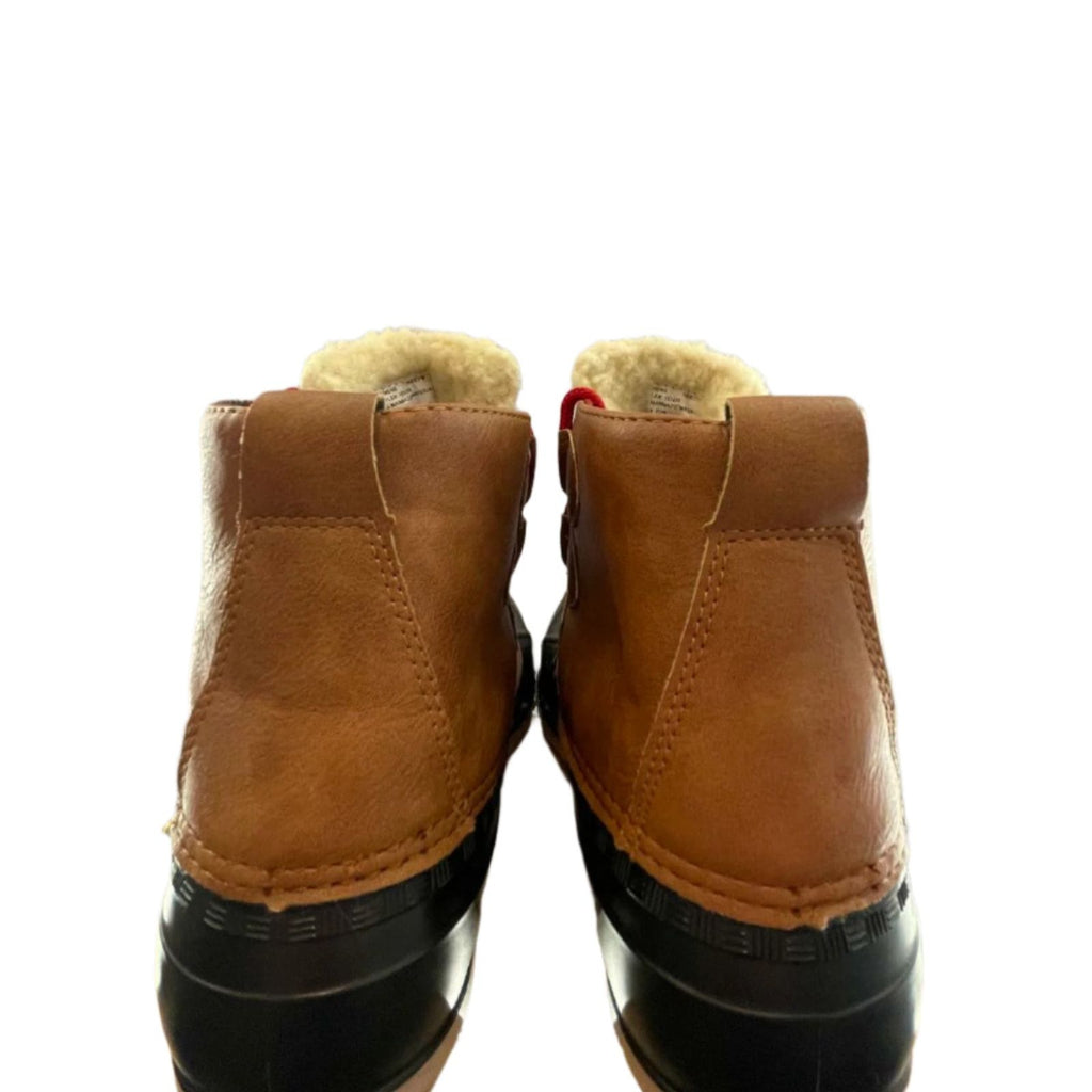Used Magellan Womens Duck Boots - Fleece Lined Leather | Brown/Black | 7M