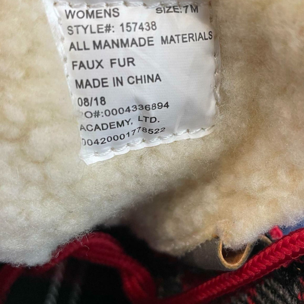 Used Magellan Womens Duck Boots - Fleece Lined Leather | Brown/Black | 7M