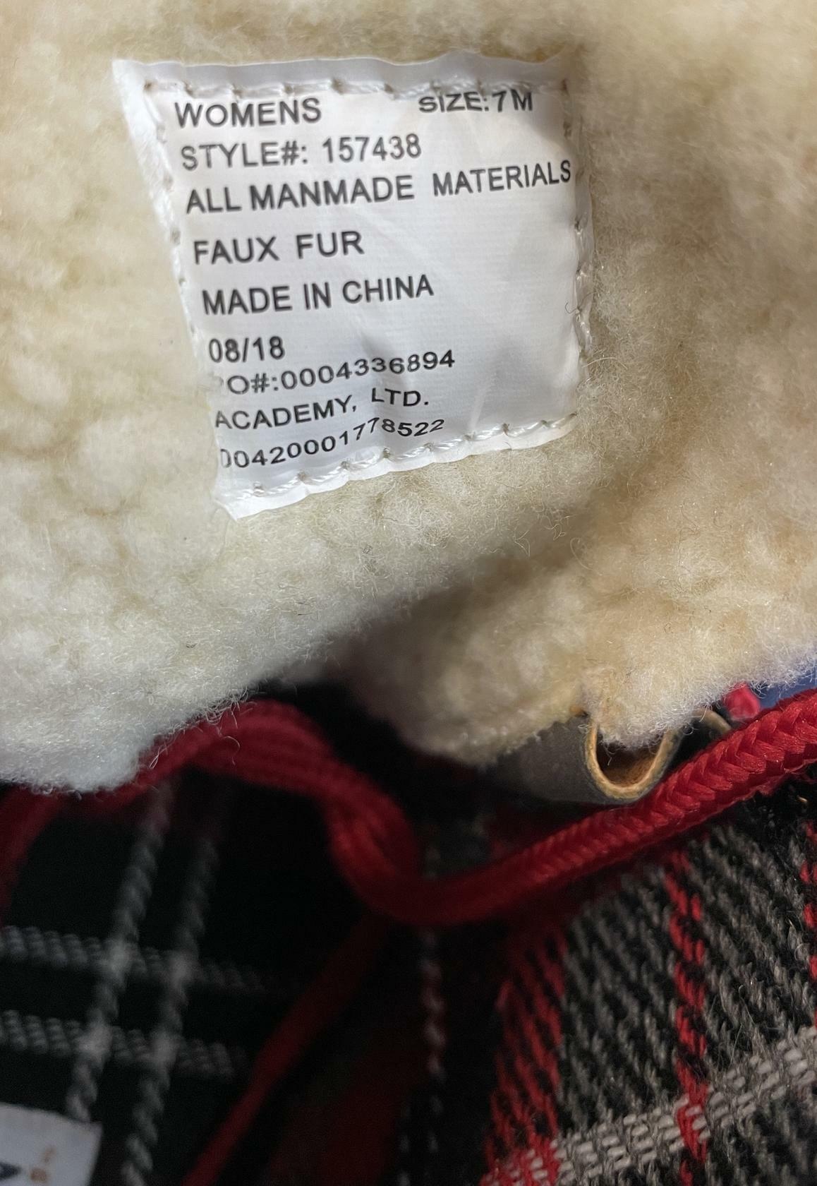 Magellan Womens Duck Boots Fleece Lined Leather - Brown Black - 7M - Very Good - Pic 9