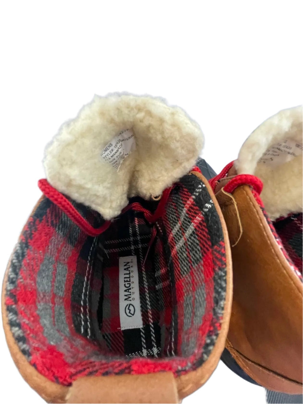 Magellan Womens Duck Boots Fleece Lined Leather - Brown Black - 7M - Very Good - Pic 7